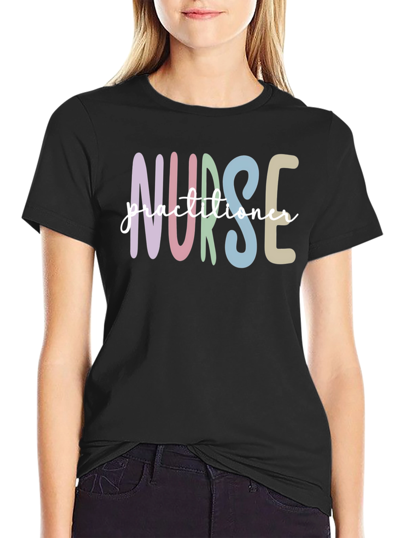 Black Nurse Practitioner T-Shirt - Stylish & Comfortable view 2