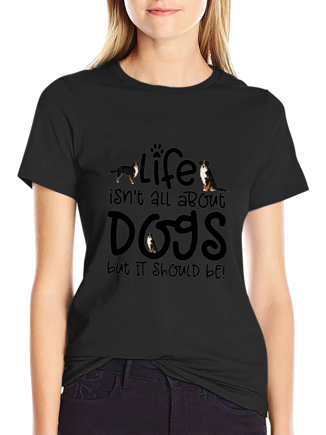 Black Life Isn't All About Dogs T-Shirt view 2
