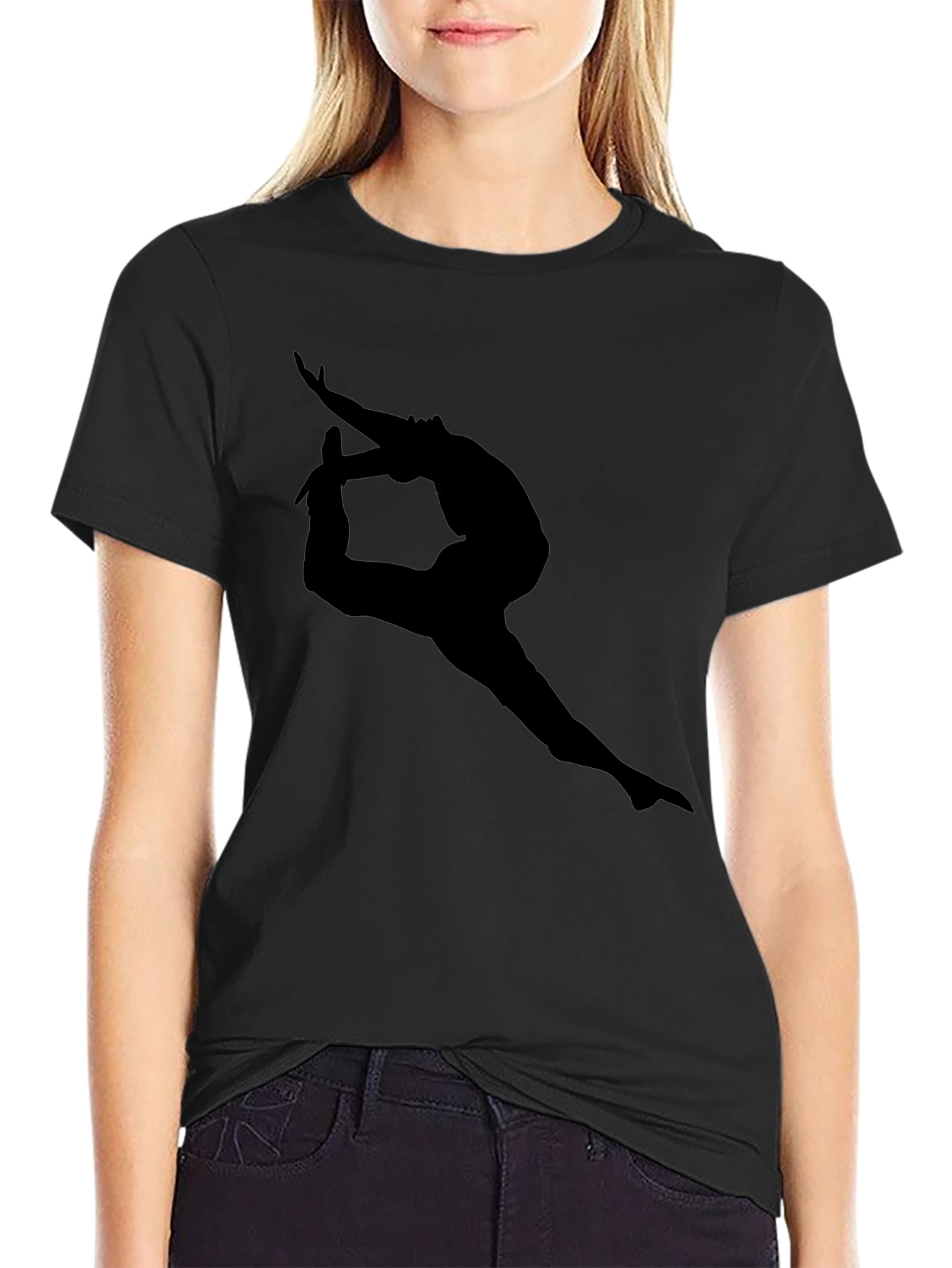 Black Black Dancer Silhouette T-Shirt view 2