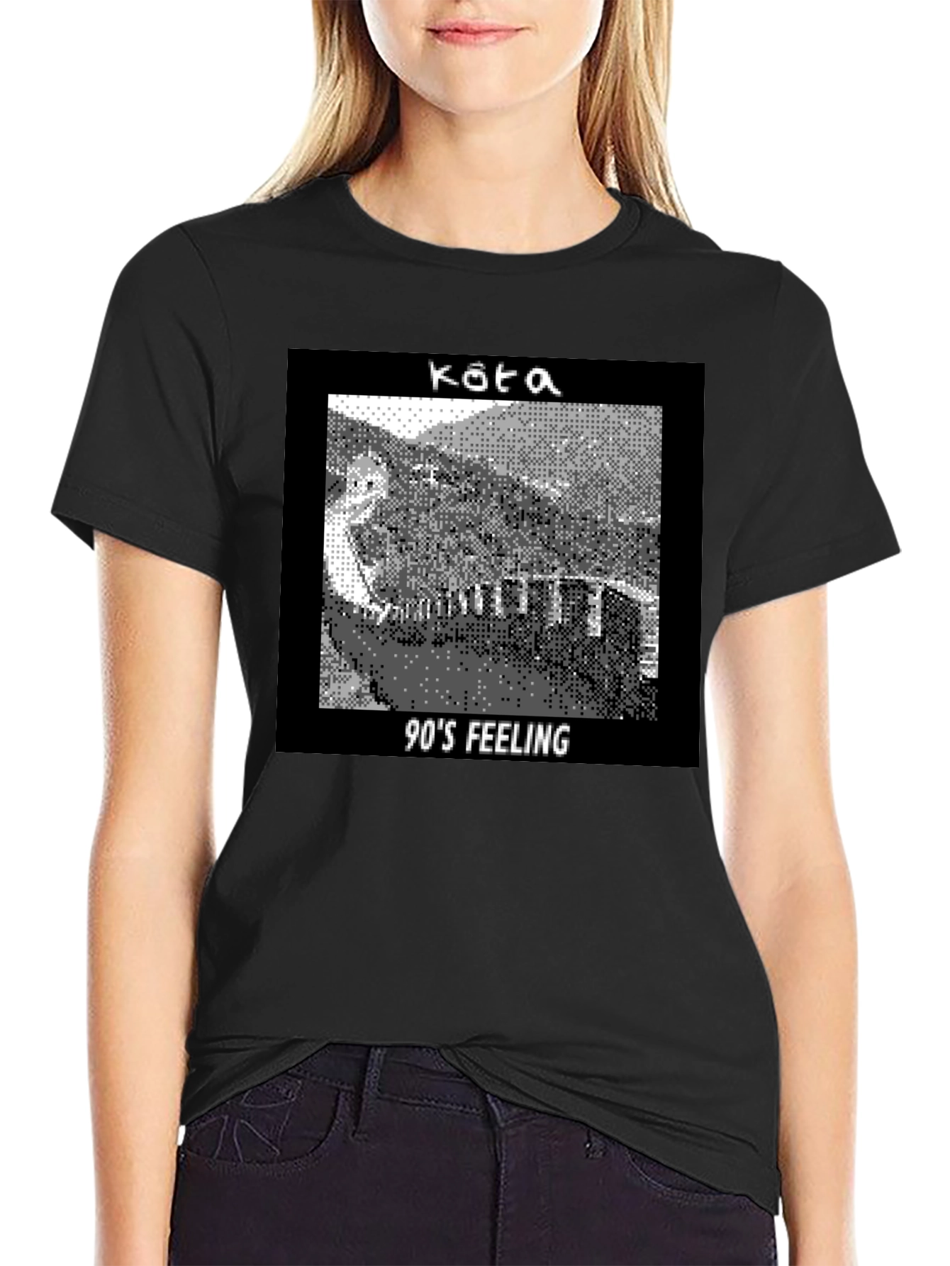 Black Kata '90s Feeling Graphic T-Shirt view 2