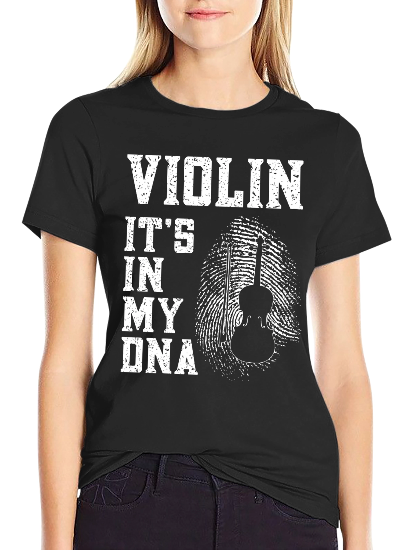 Black Violin DNA T-Shirt Musician Tee view 2