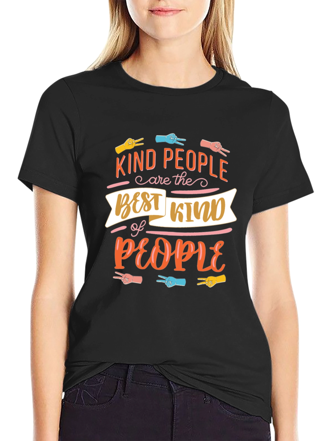 Black Kind People Graphic Tee - Peace & Love view 2