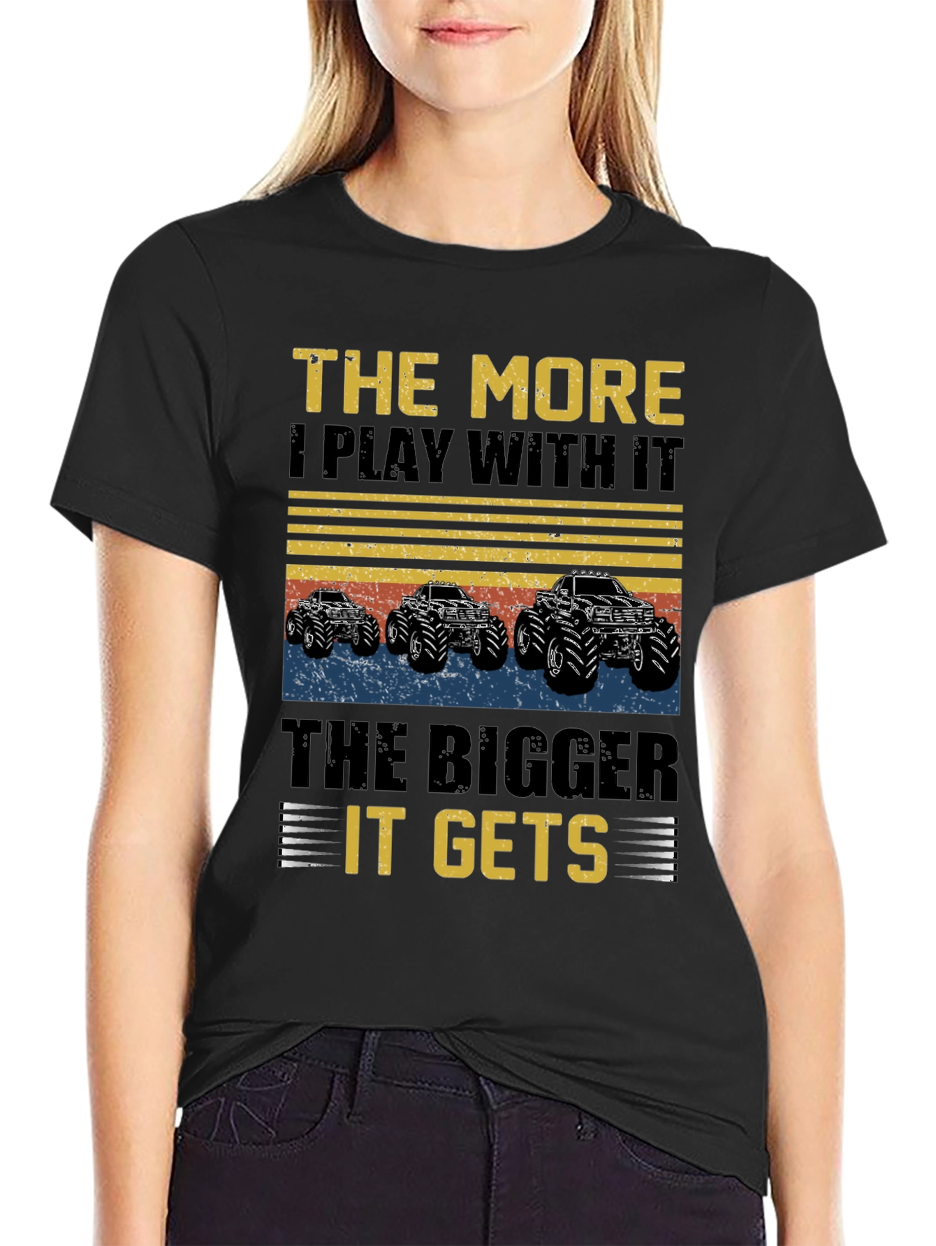 Black Monster Truck T-Shirt view 2