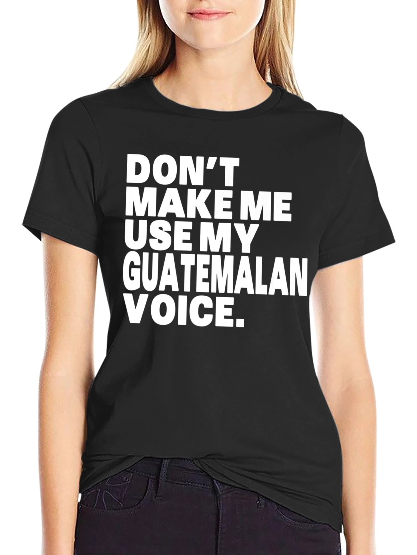 Black Guatemalan Voice T-Shirt - Funny Novelty Tee view 2
