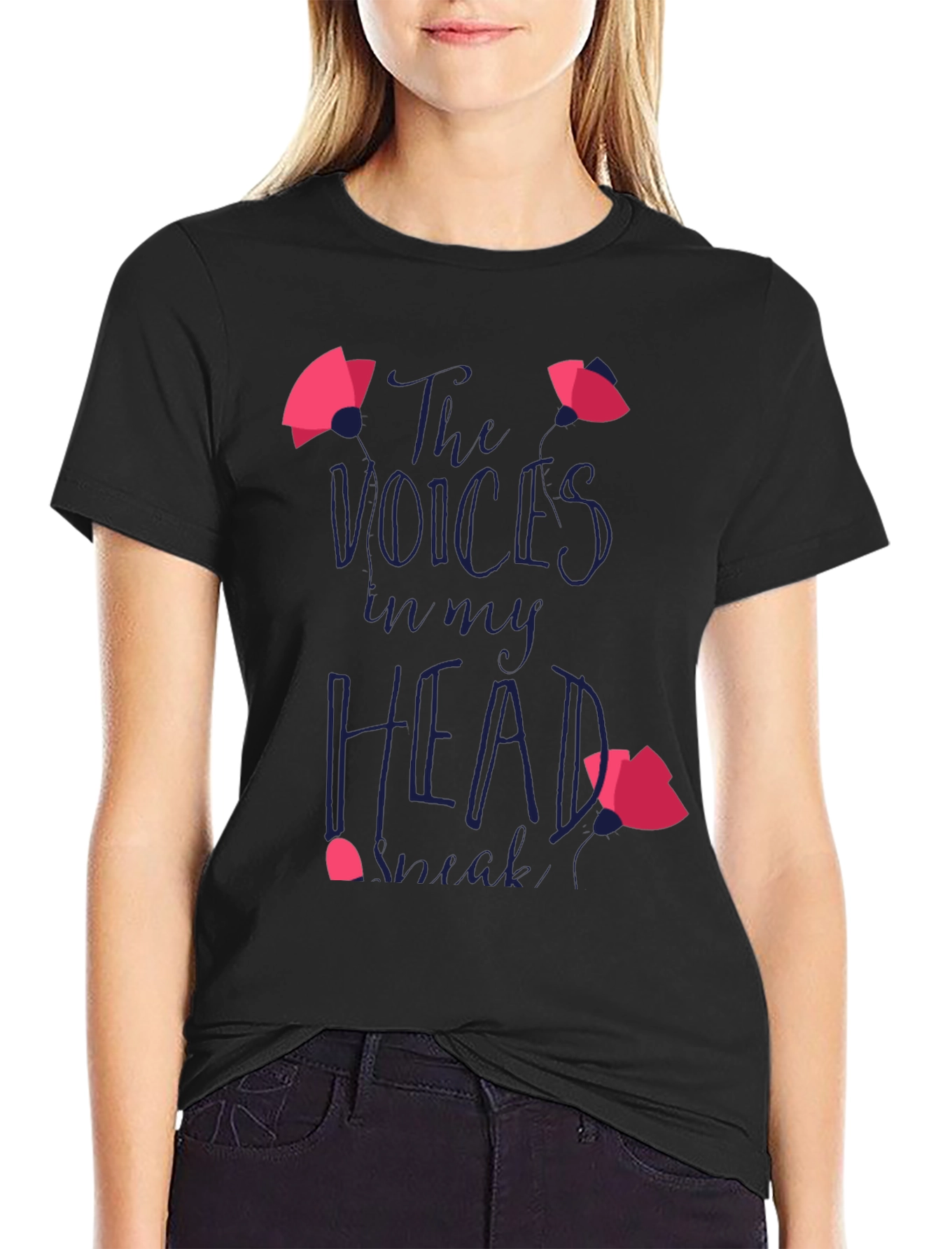 Black The Voices in My Head T-Shirt view 2