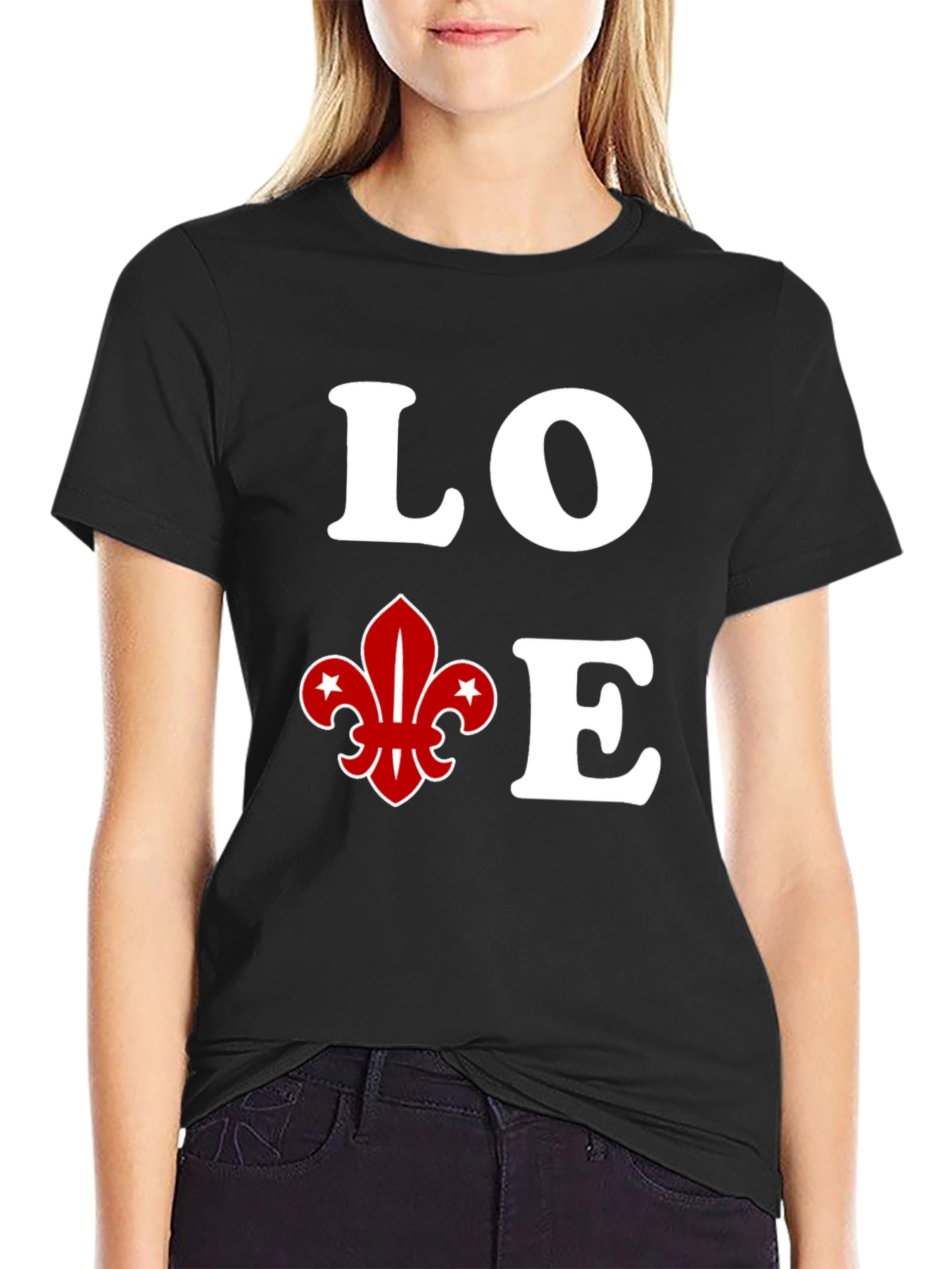 Black Love Fleur-de-Lis Graphic Tee view 2
