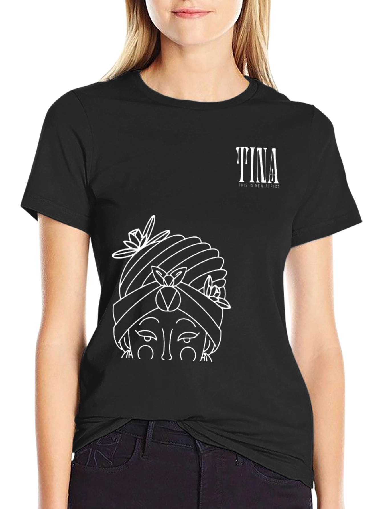 Black Tina This is New Africa Black Graphic Tee view 2