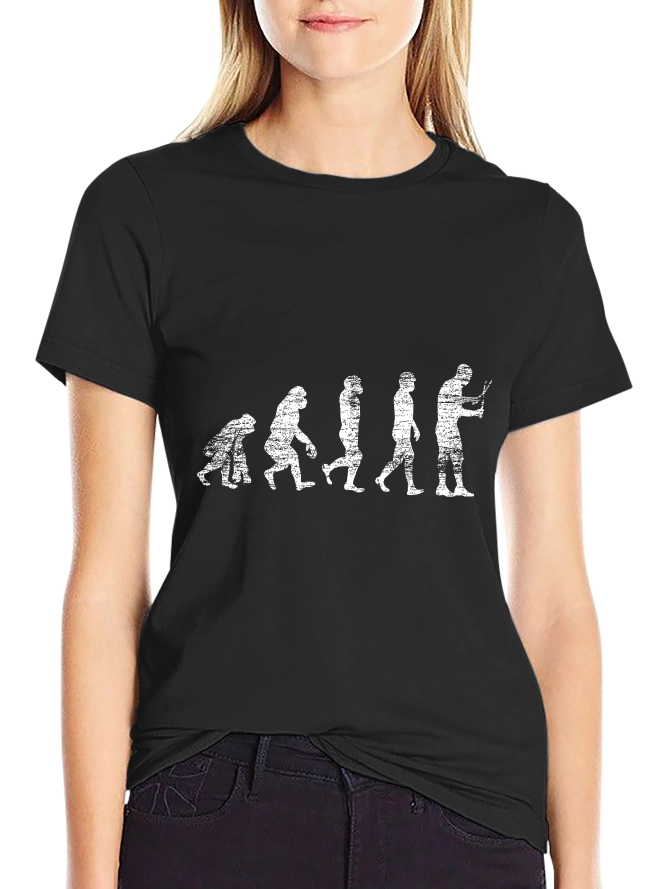 Black Evolution of Fly Fishing T-Shirt view 2