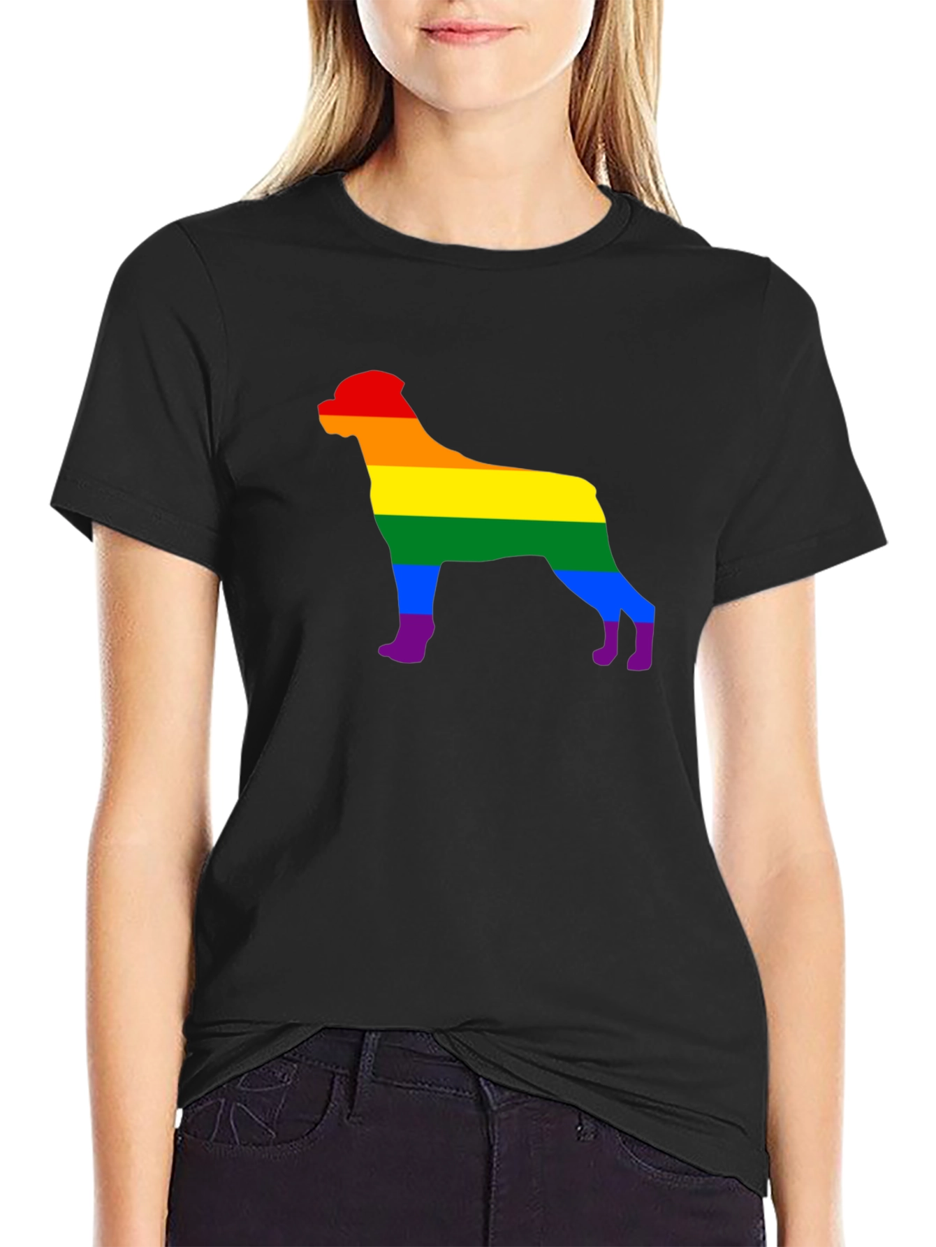 Rottweiler Pride Rainbow T-Shirt - 2