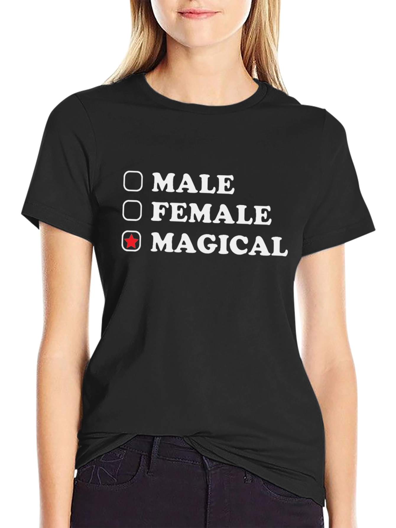 Black Magical T-Shirt - Novelty Graphic Tee view 2