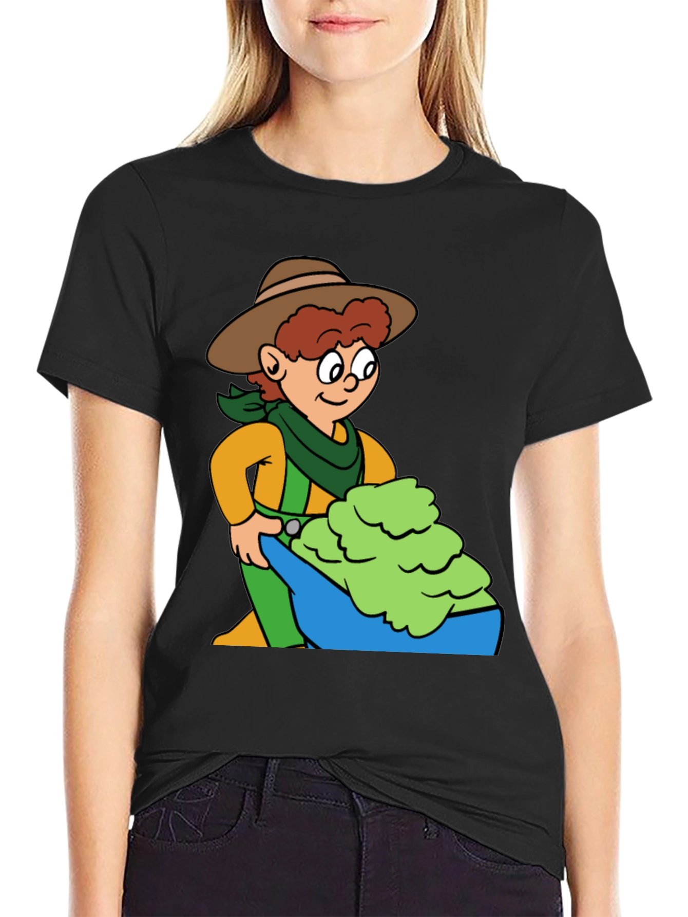 Black Cartoon Rancher Graphic Tee view 2