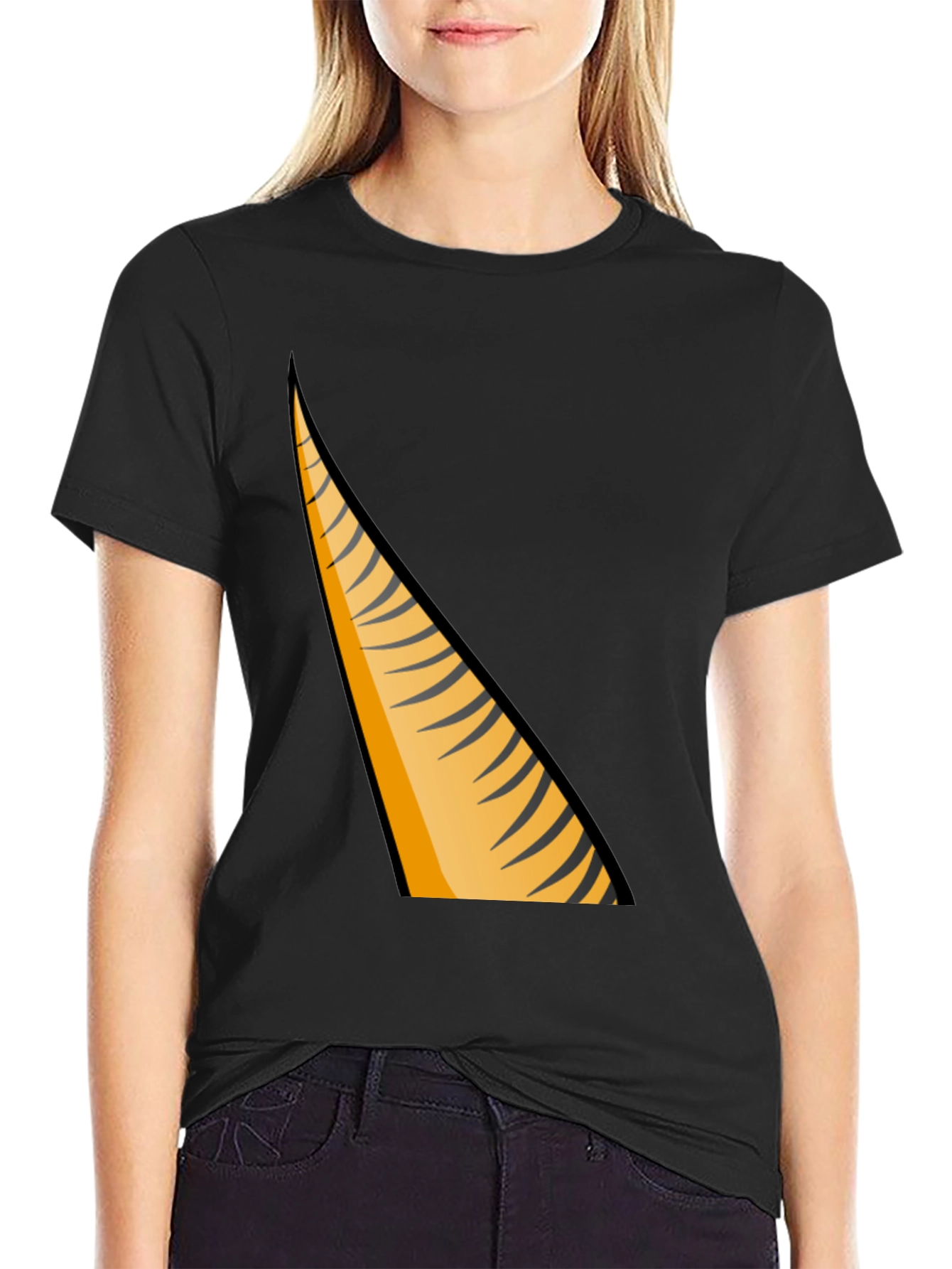 Black Tiger Stripe Graphic T-Shirt - Men's Fashion Tee view 2