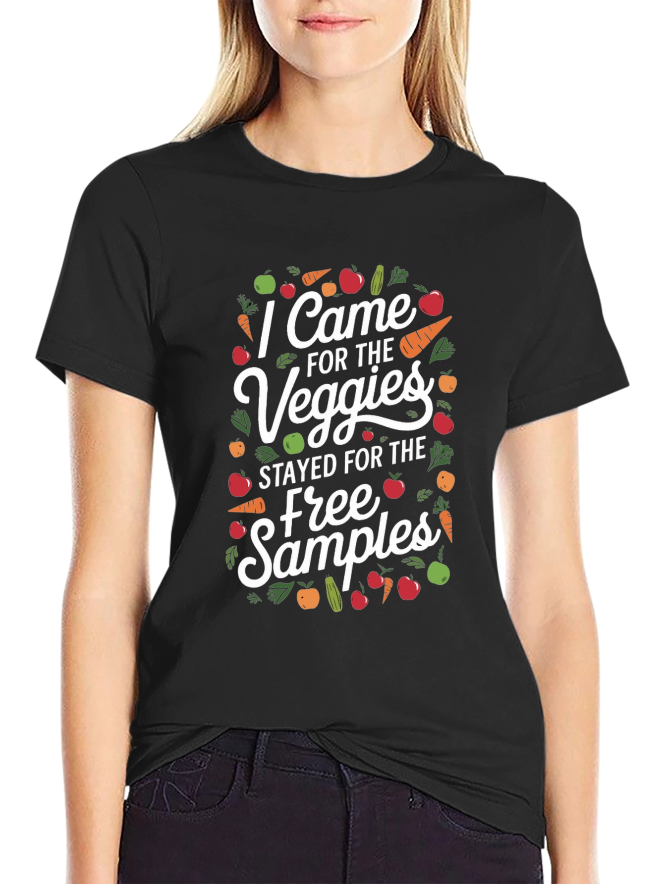 Black Veggie Lover's T-Shirt - Free Samples! view 2