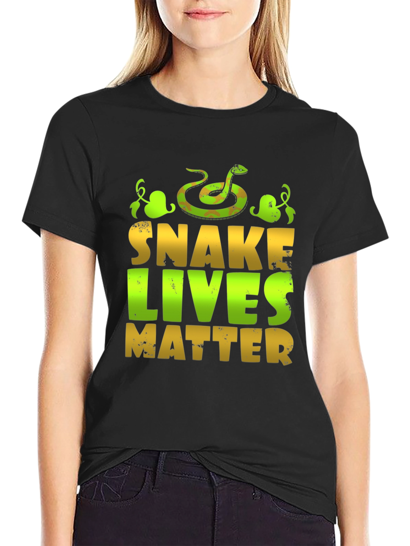Black Snake Lives Matter Graphic T-Shirt view 2