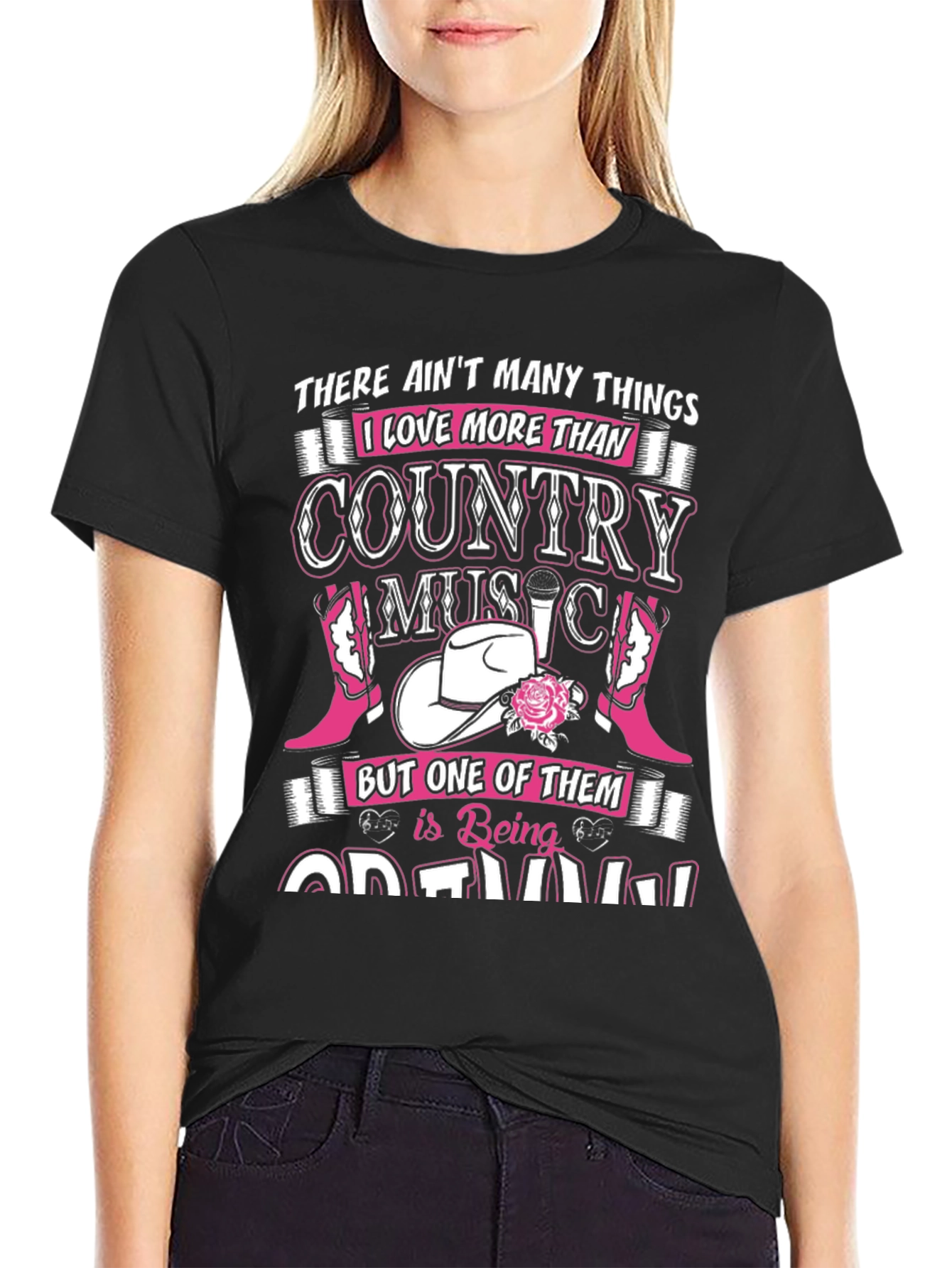 Black Country Music T-Shirt - Graphic Tee for Country Fans view 2