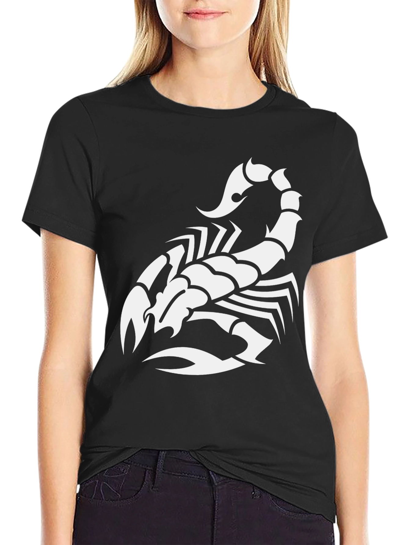 Black Scorpion Graphic Tee - Stylish Black Cotton T-Shirt view 2