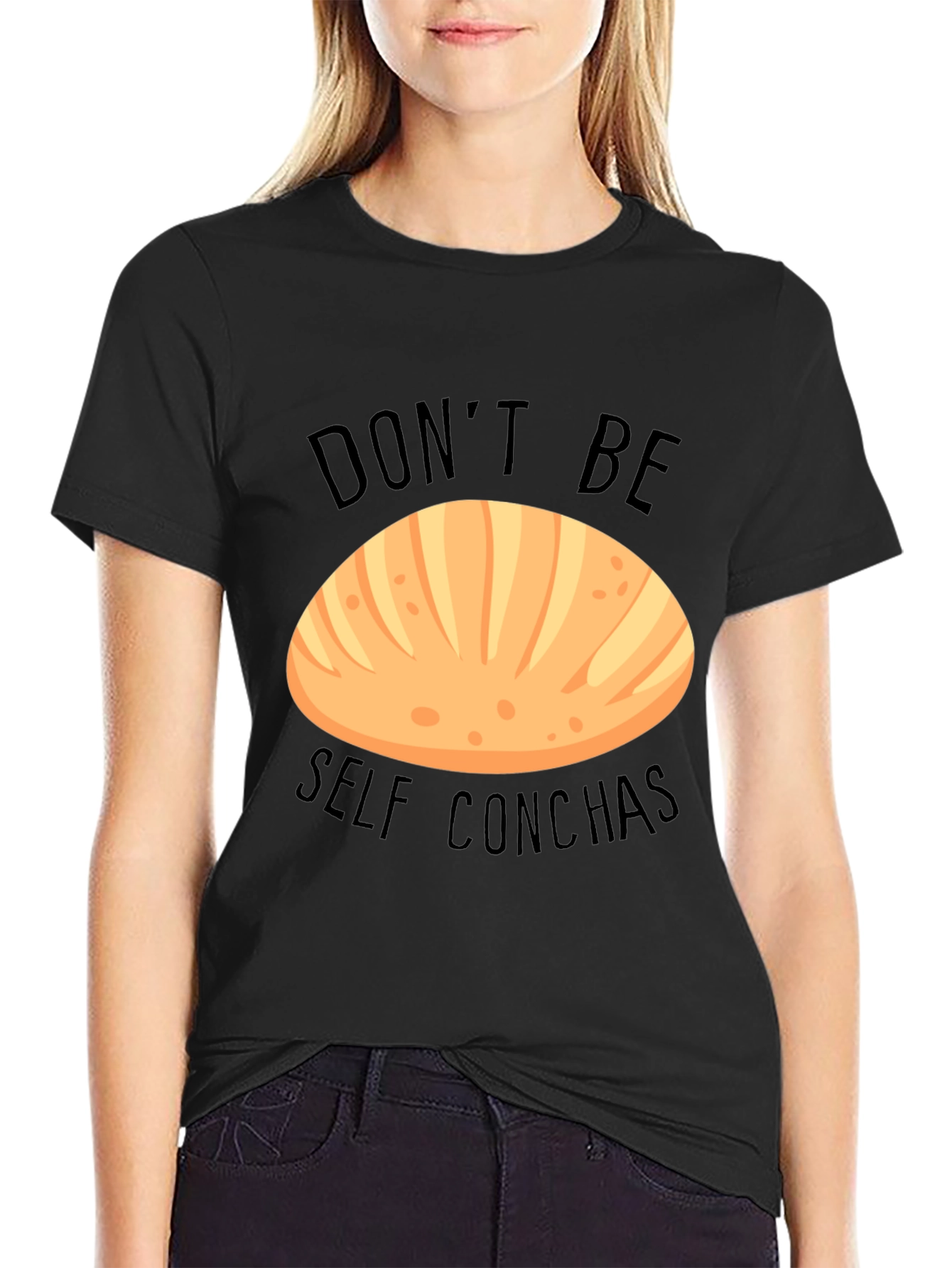 Black Don't Be Self Conchas T-Shirt view 2