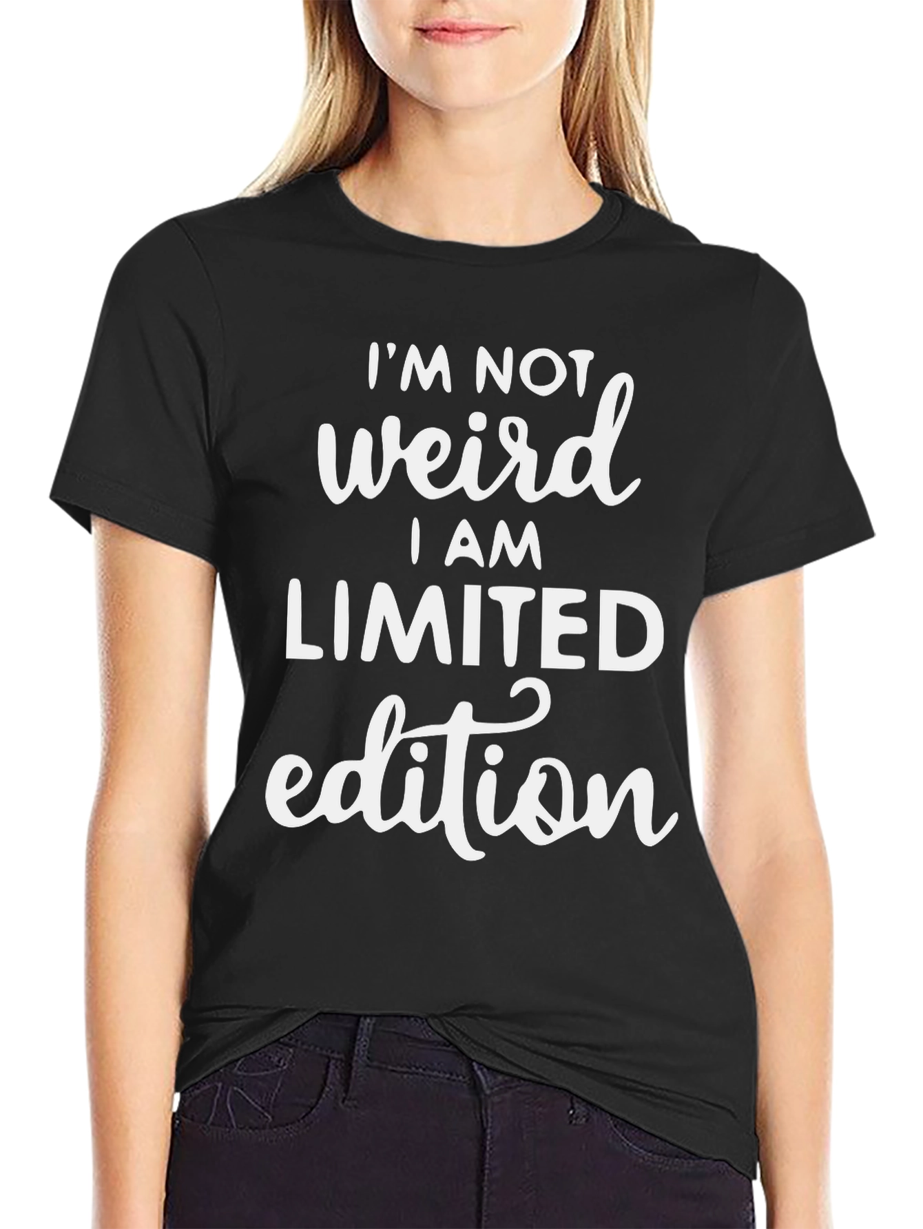 Black I'm Not Weird Limited Edition Graphic Tee view 2