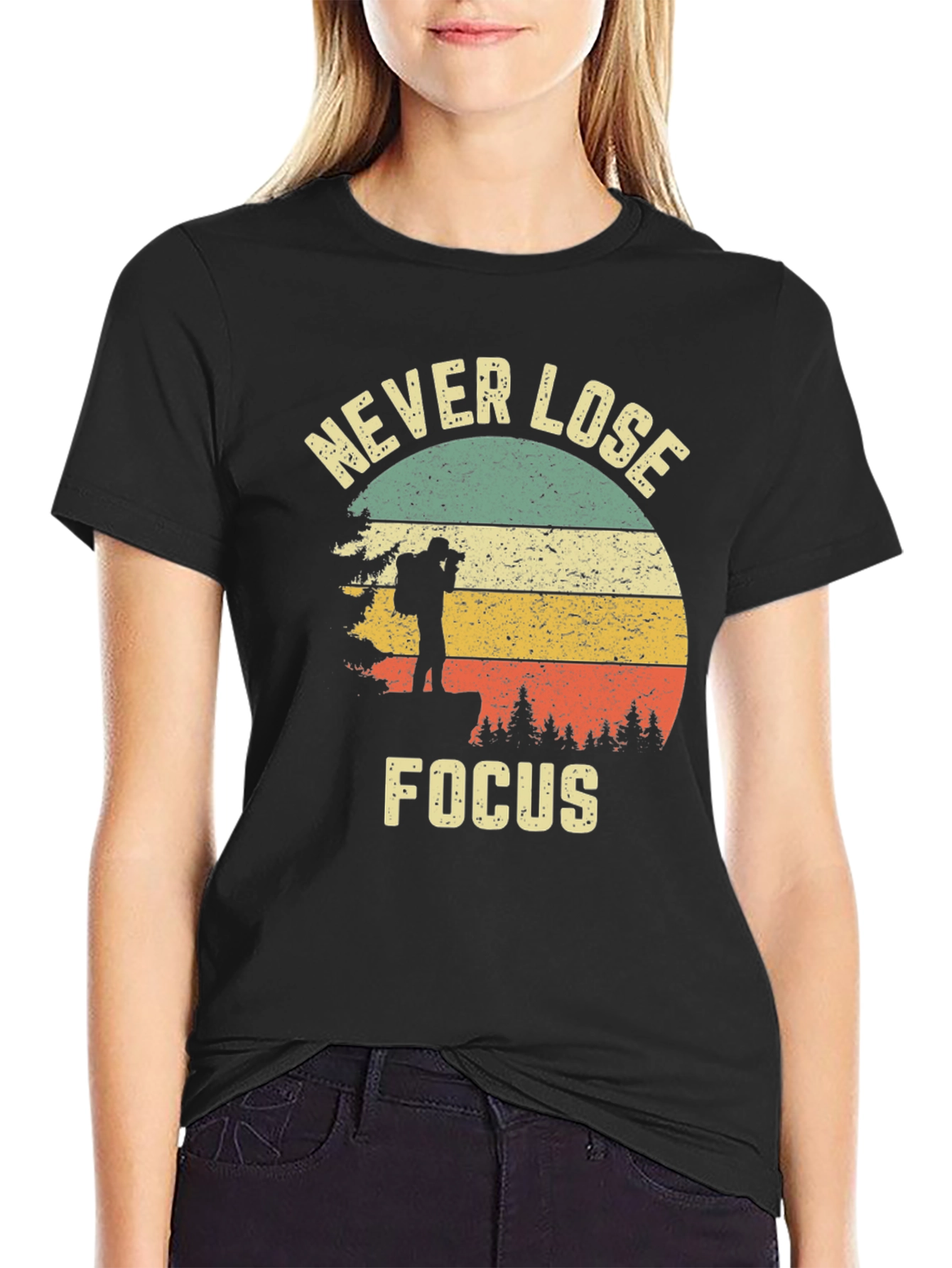 Black Never Lose Focus Graphic Tee view 2