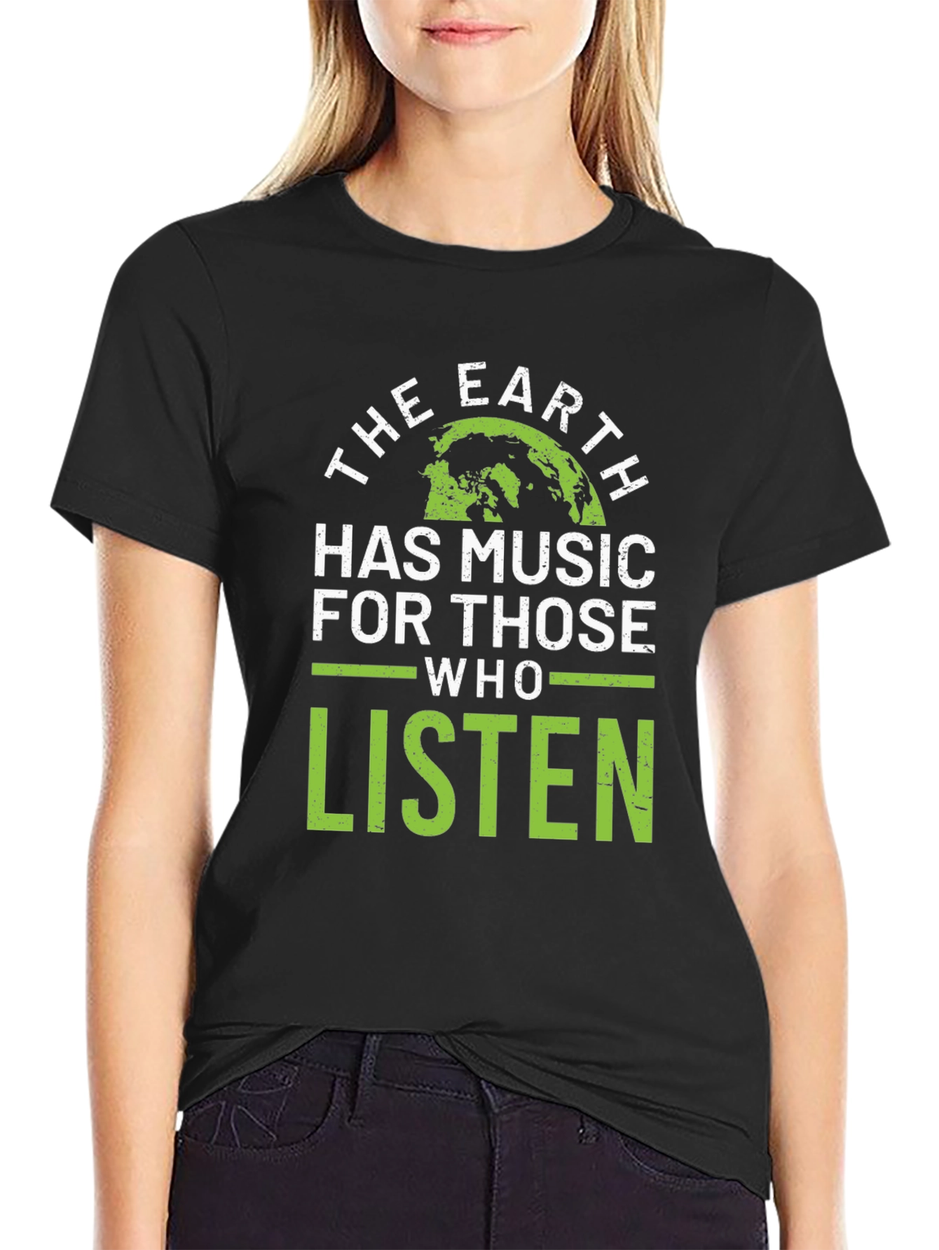 Black Earth Has Music T-Shirt - Nature Lover Tee view 2