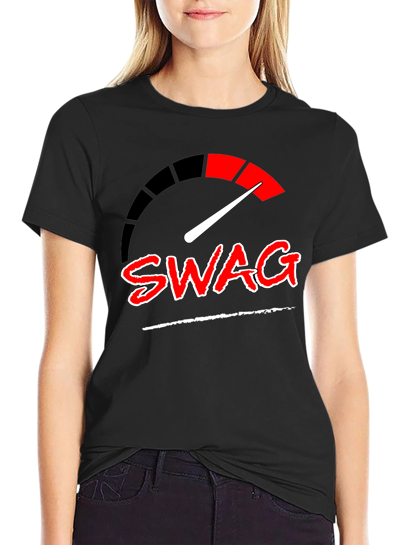 Black Swag Meter Graphic Tee - Cool Streetwear view 2