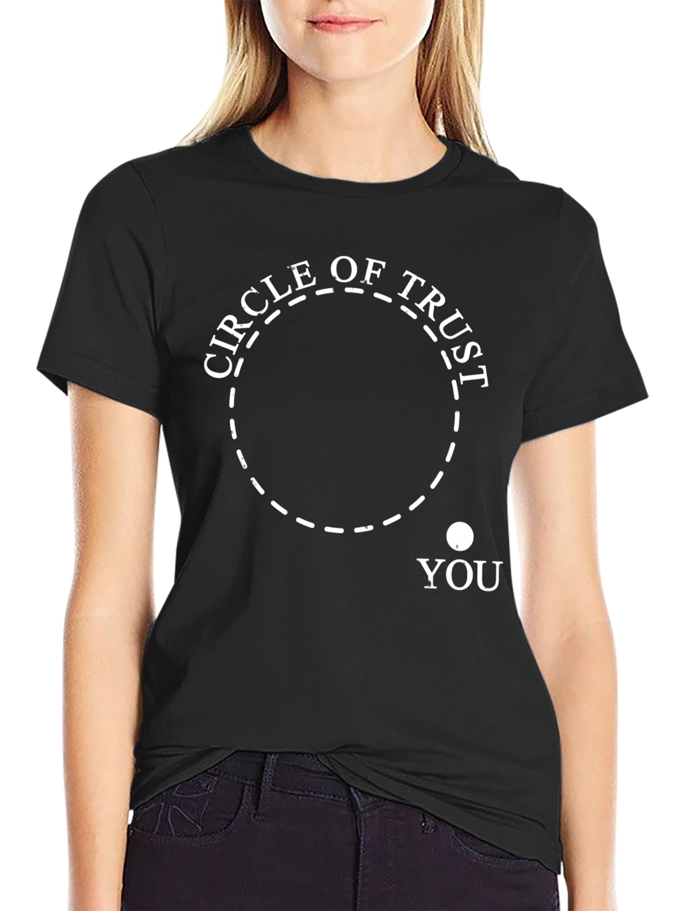 Black Circle of Trust Graphic Tee - Black view 2