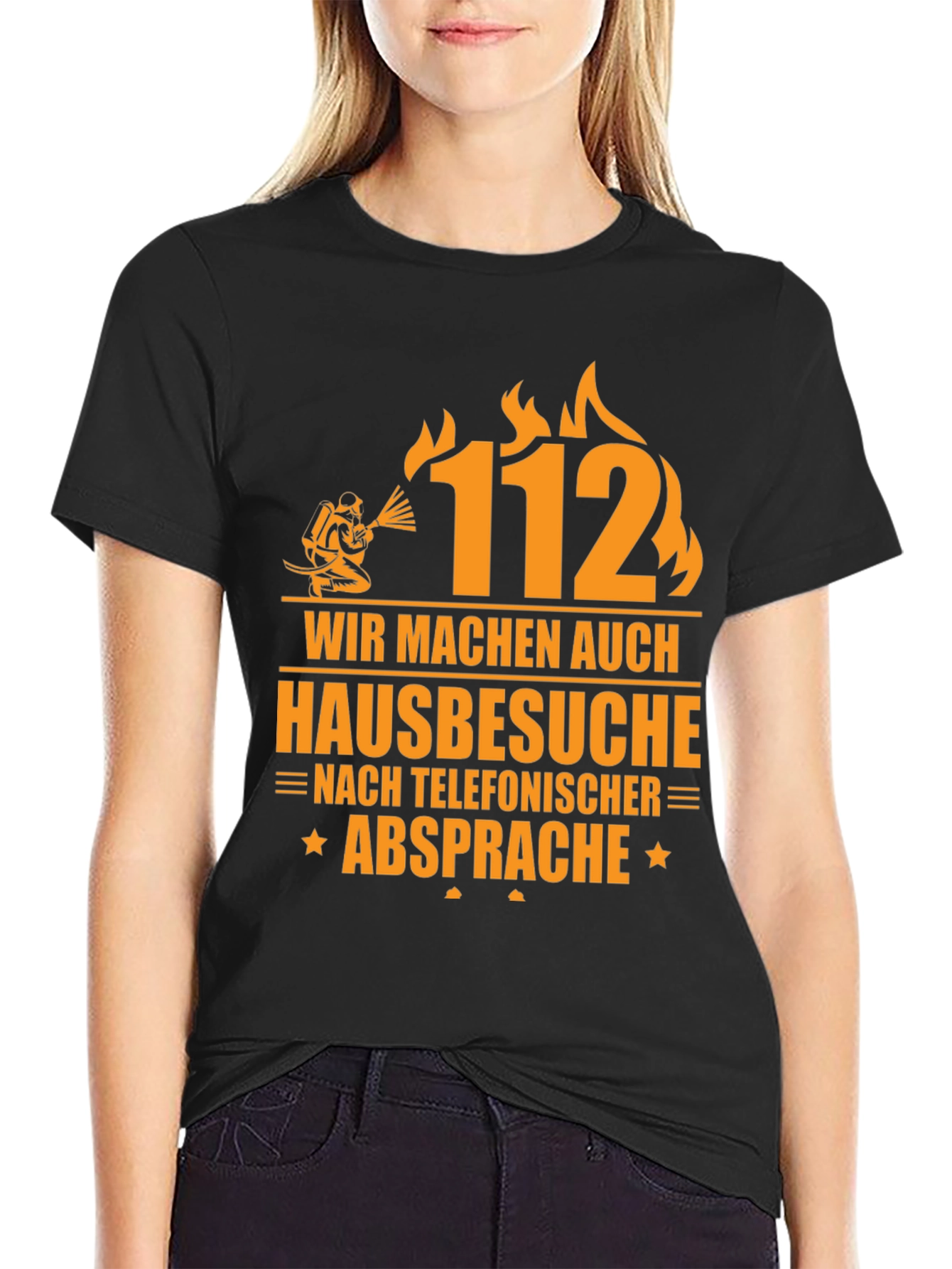 Firefighter T-Shirt - 112 Emergency Services Tee - 2