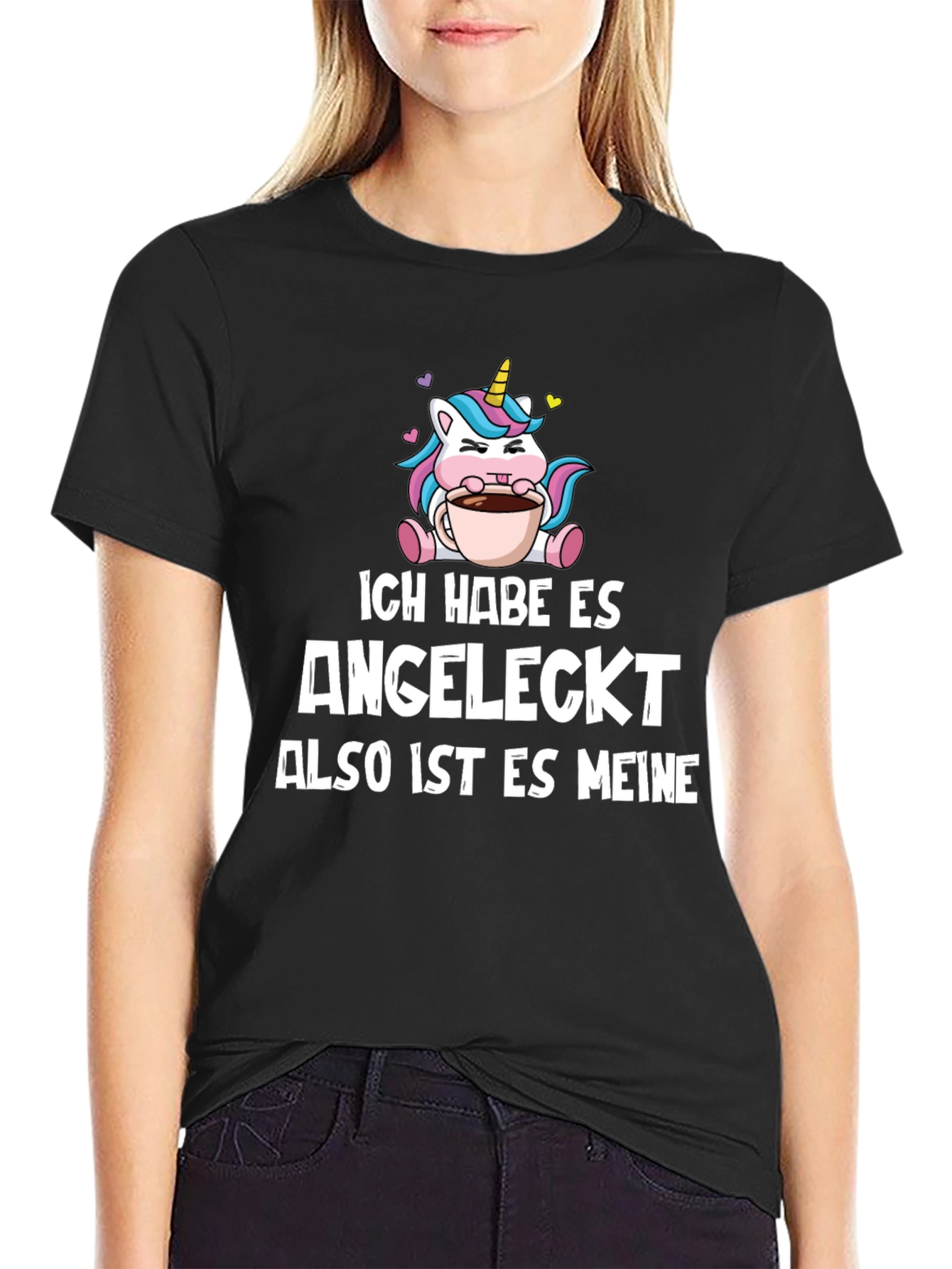 Black Ich Habe Es Angeleckt T-Shirt - Unicorn Coffee view 2