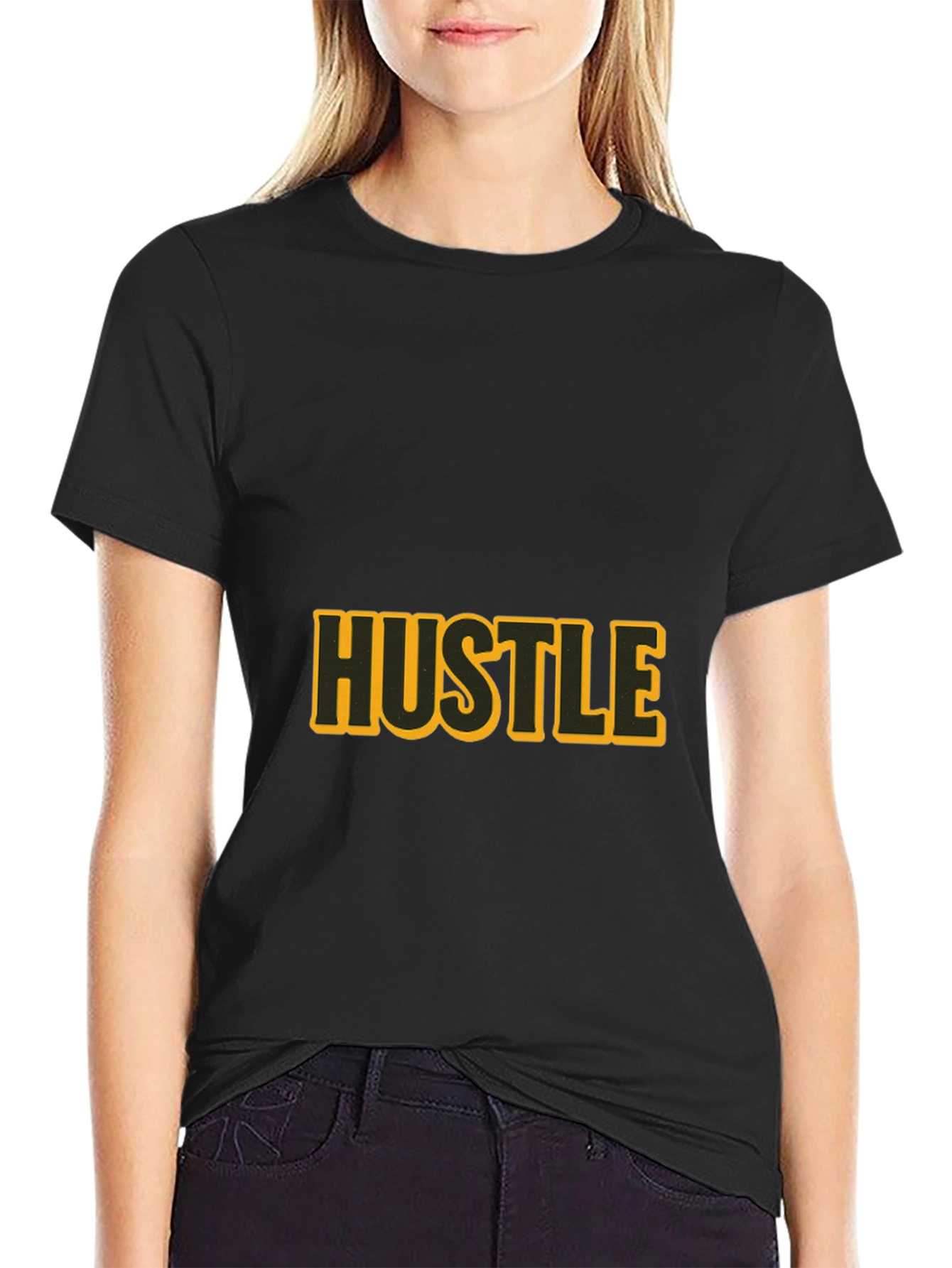 Black Black Hustle Graphic T-Shirt view 2