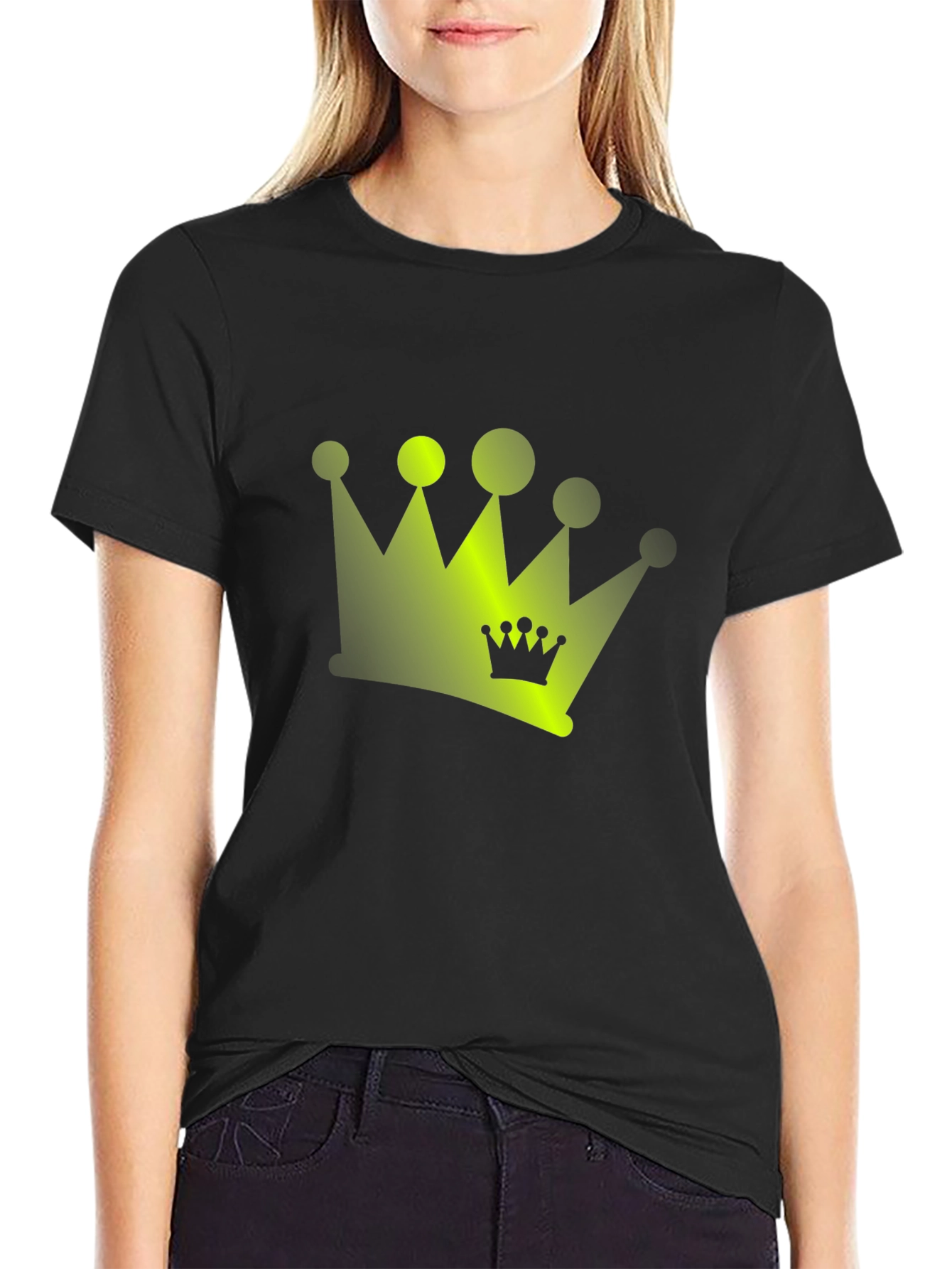 Black Crown Graphic Tee - Trendy Streetwear view 2