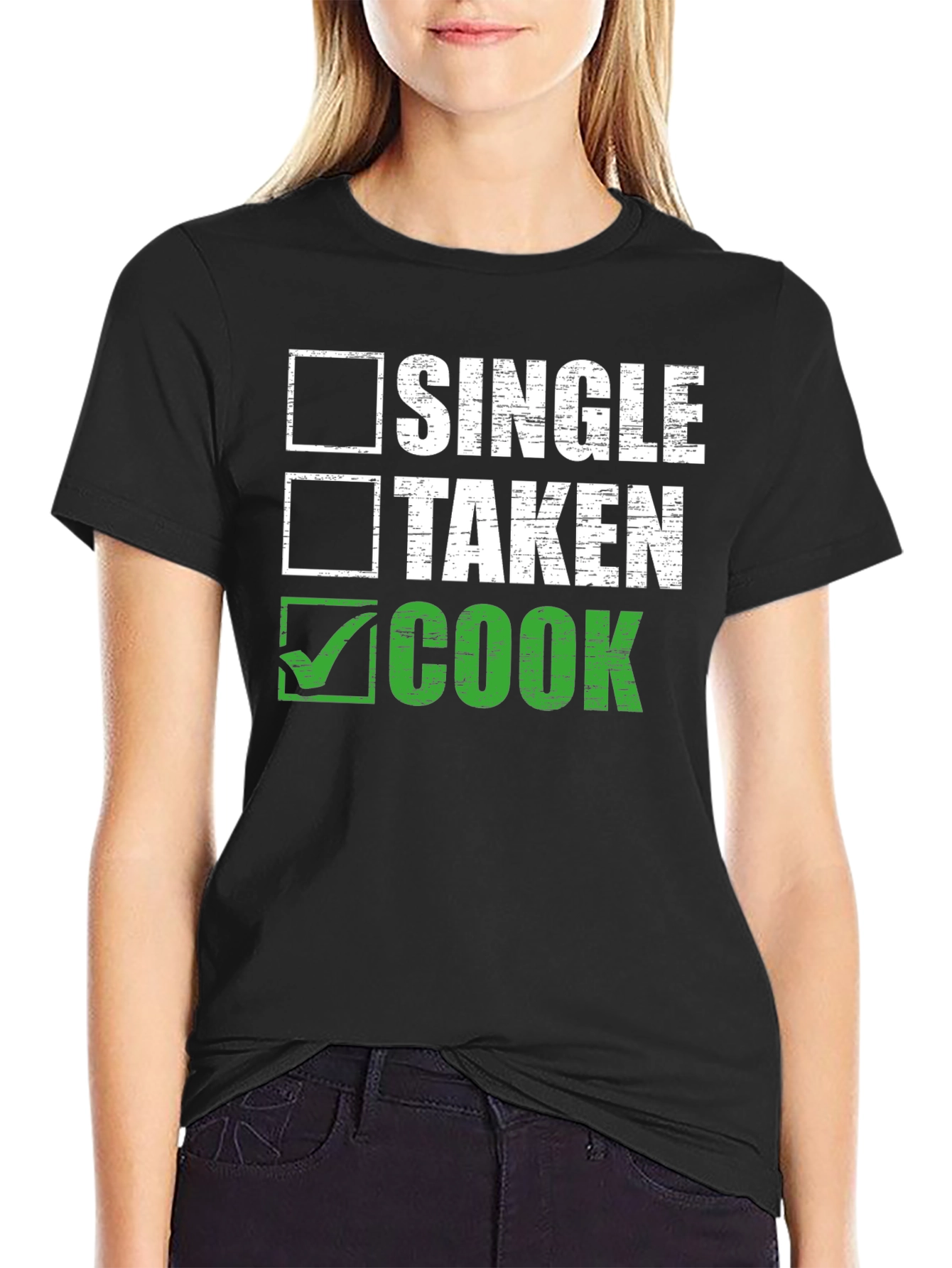 Black Single Taken Cook T-Shirt view 2