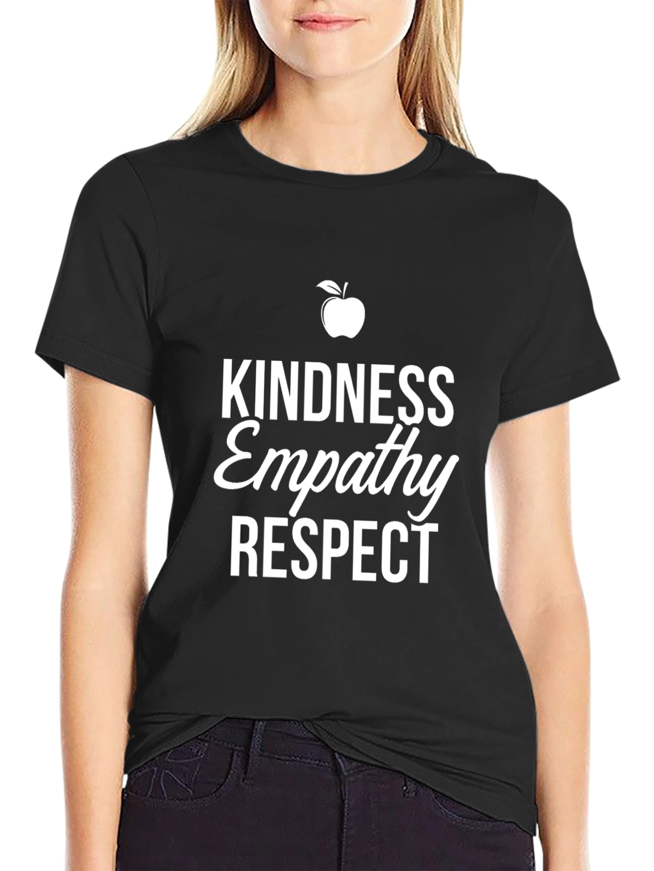 Black Kindness Empathy Respect Graphic Tee view 2