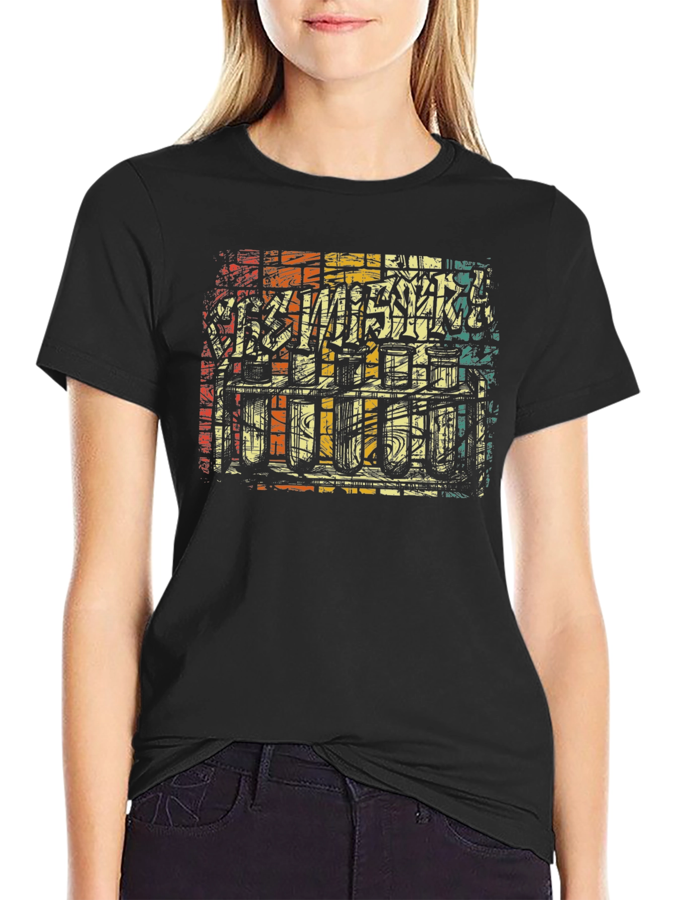 Black Vintage Chemistry Lab T-Shirt - Science Tee view 2