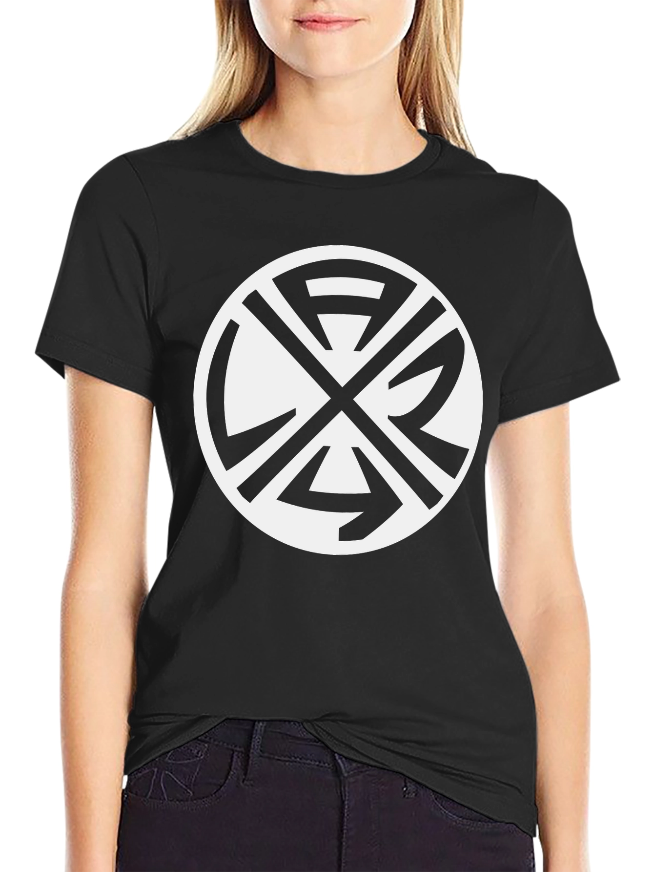 Black Black LAZR Circle Logo Tee view 2
