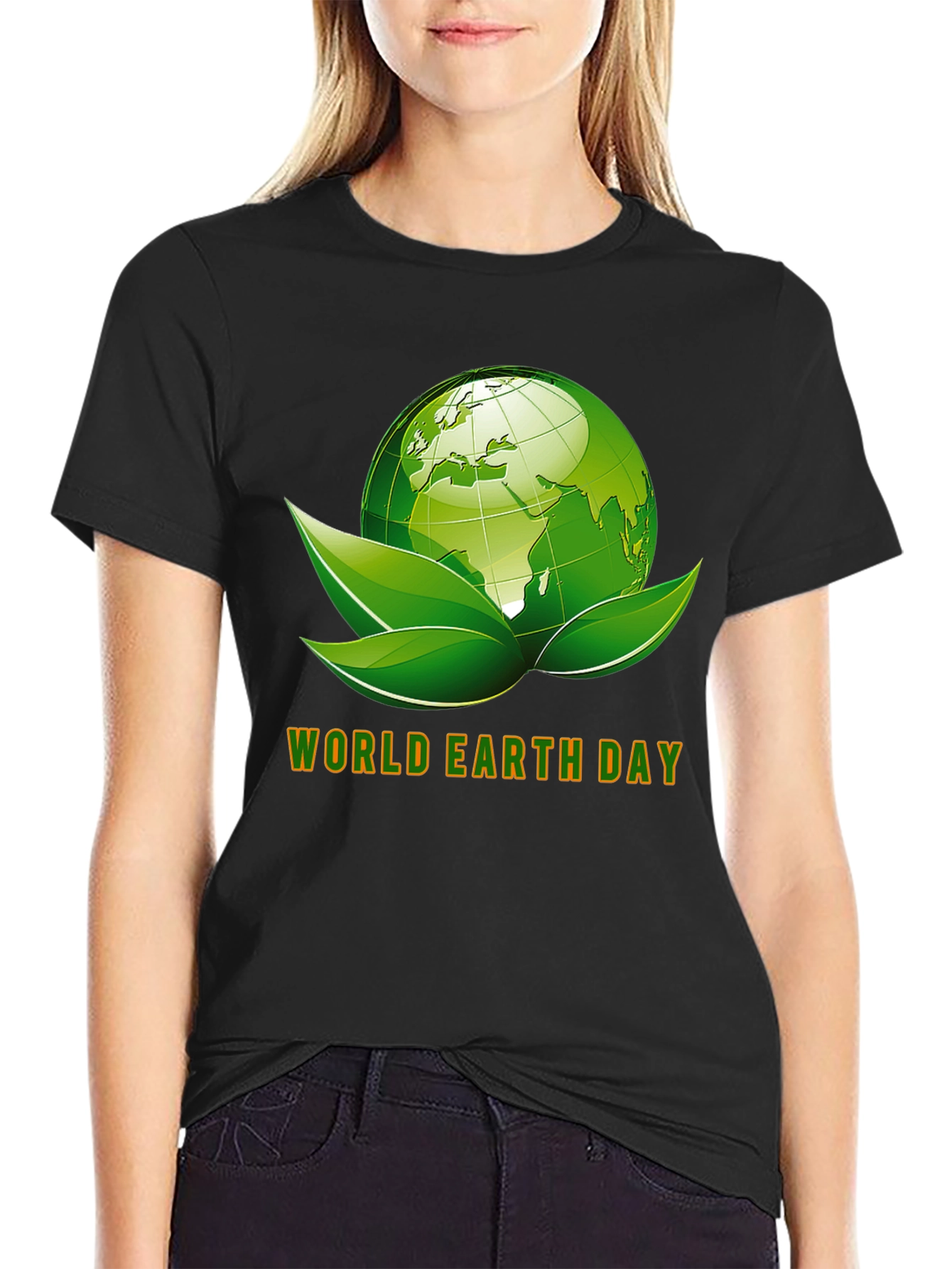 Black World Earth Day Graphic T-Shirt view 2