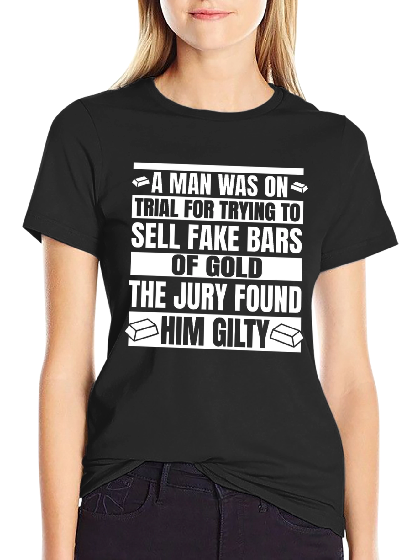Black A Man Was On Trial T-Shirt view 2