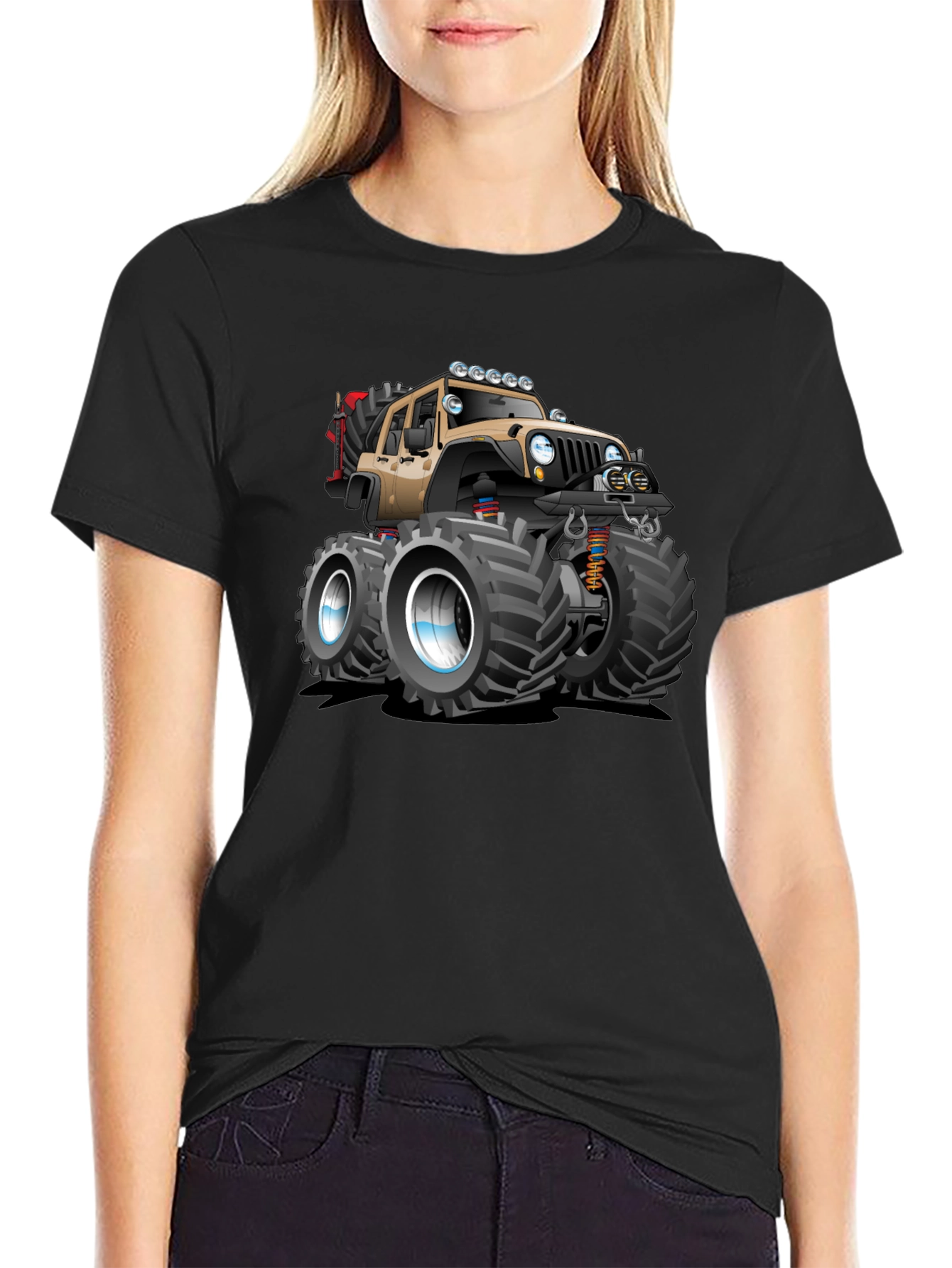 Black Monster Truck Graphic Tee - Off-Road Style view 2