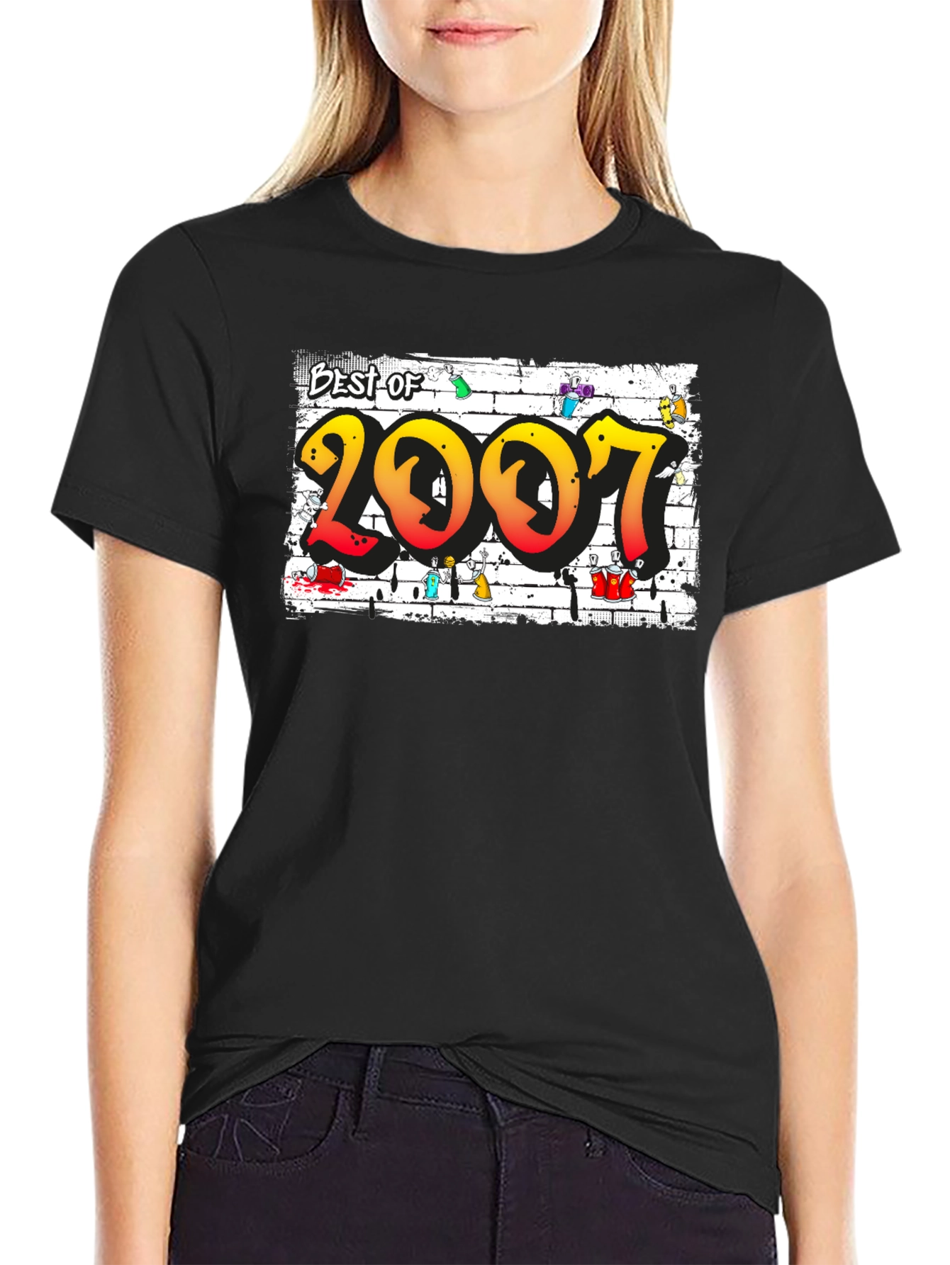 Black Best of 2007 Graffiti T-Shirt view 2