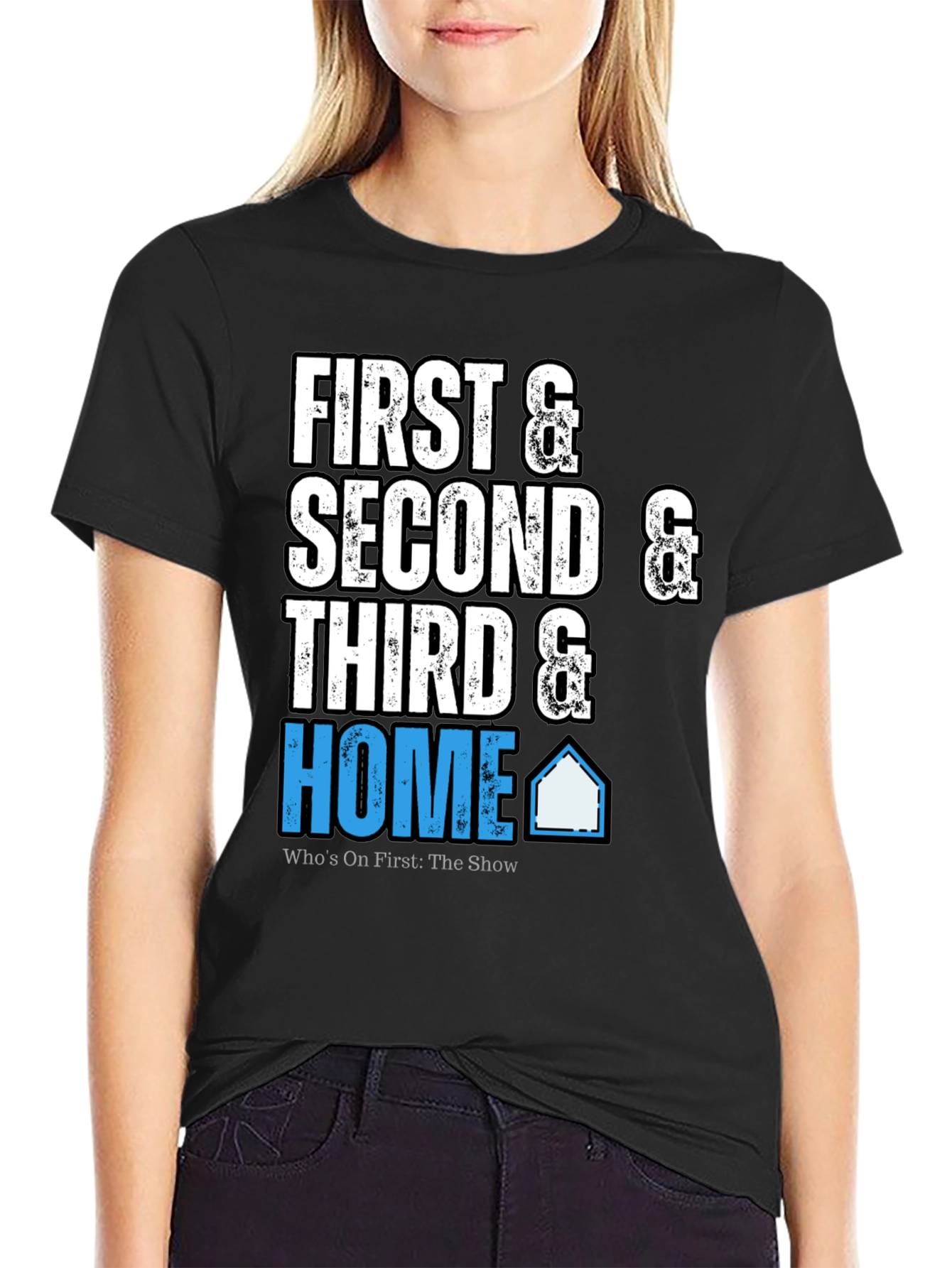 Black First, Second, Third & Home Black T-Shirt view 2