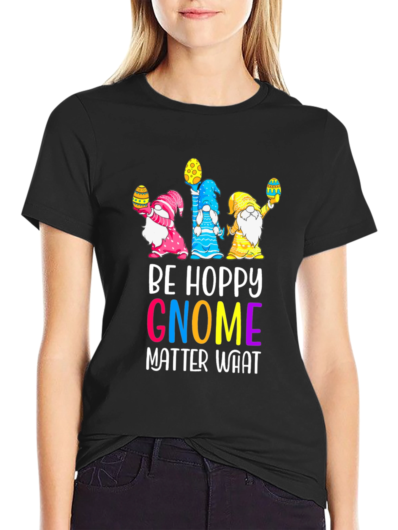 Black Be Hoppy Gnome T-Shirt view 2