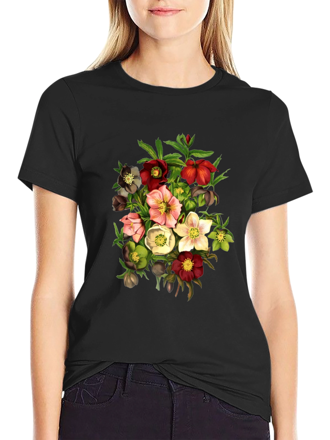 Floral Bouquet Graphic T-Shirt - Vintage Style - 2