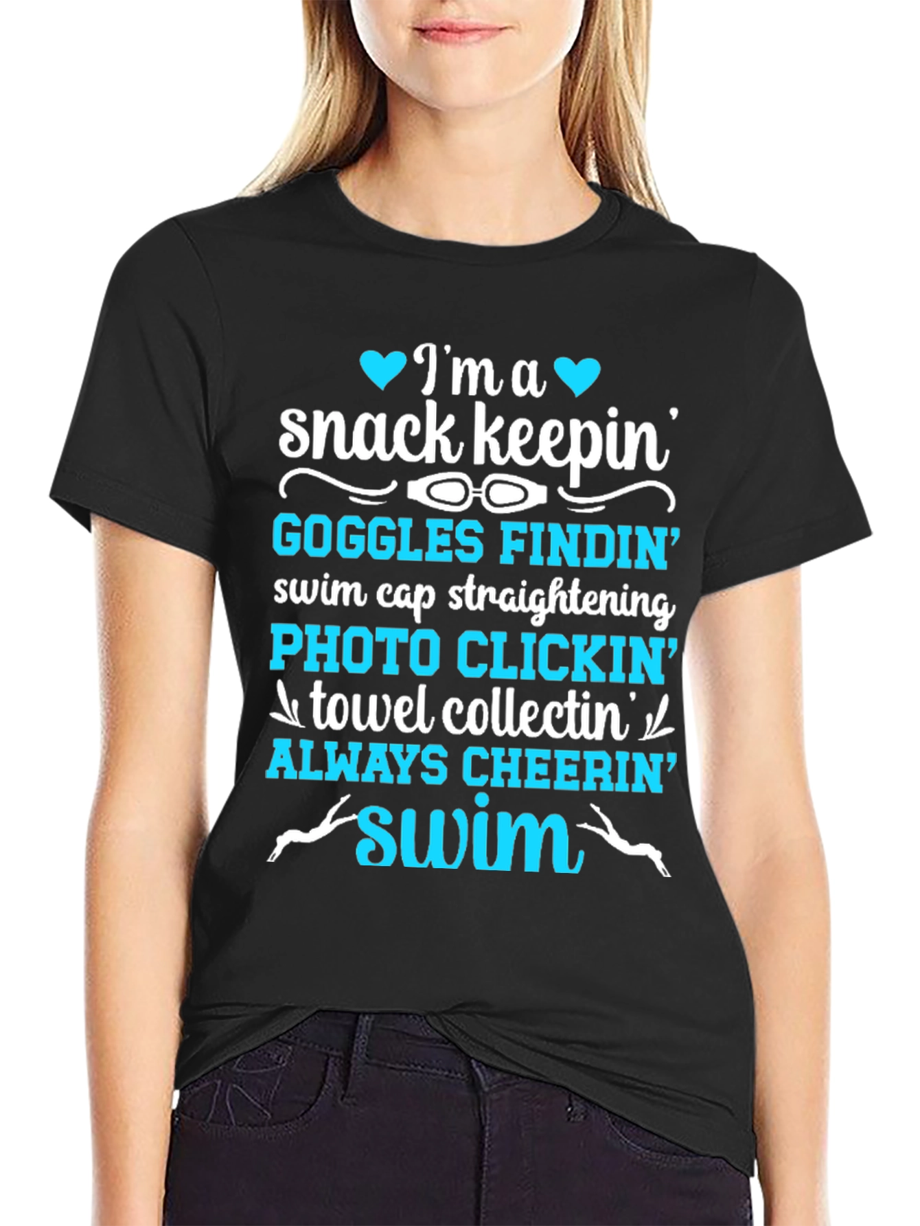 Swim Parent T-Shirt: Snack Keepin' & Cheer Leader! - 2