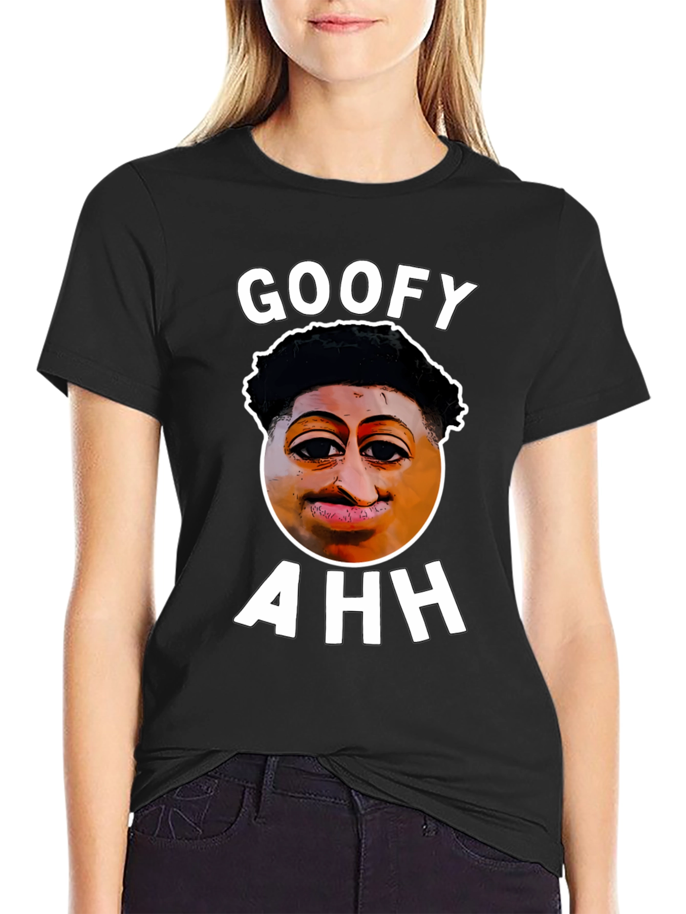 Black Goofy Ahh Graphic T-Shirt view 2