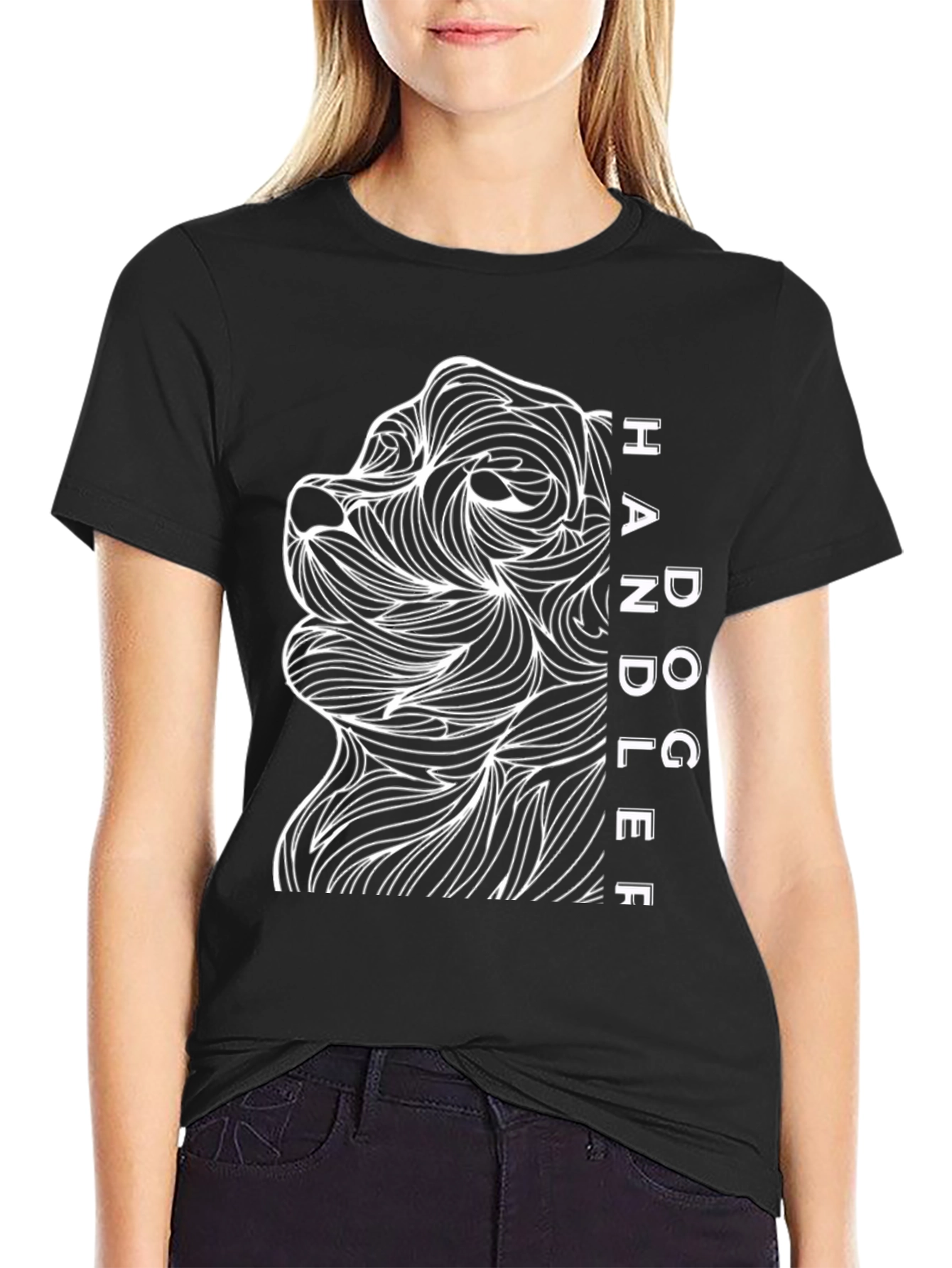 Black Dog Handler Graphic T-Shirt - Black view 2