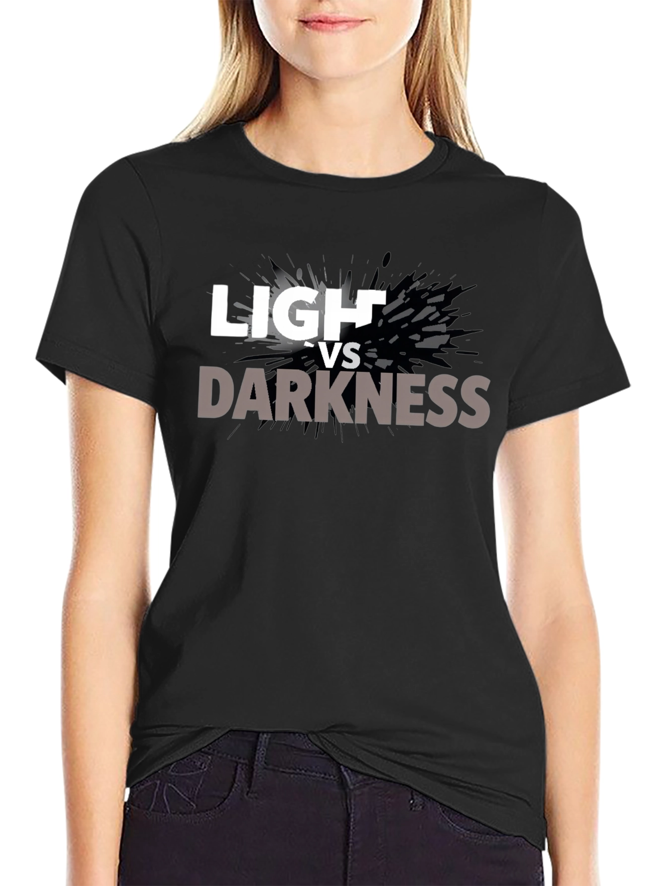 Black Light vs. Darkness Graphic T-Shirt view 2