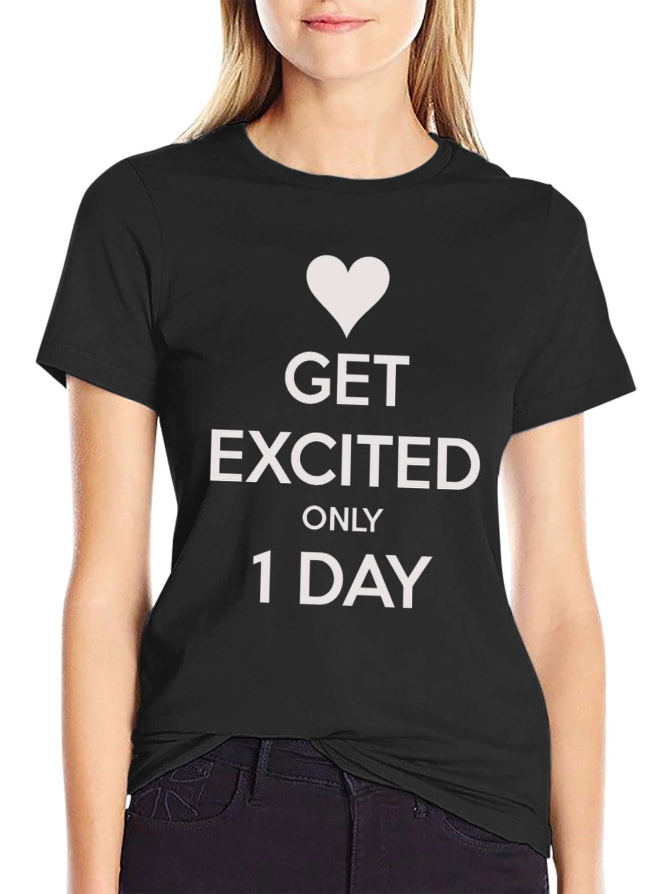Black Get Excited T-Shirt view 2