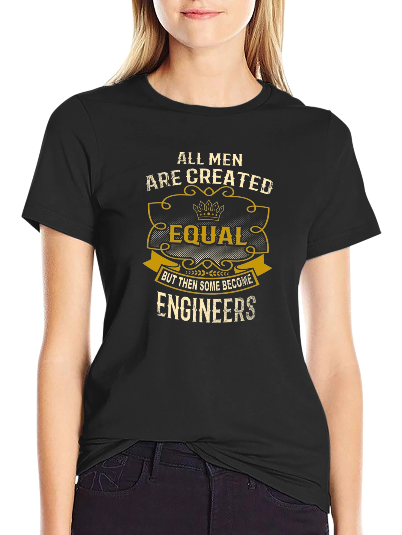 Black Engineer T-Shirt - All Men are Created Equal view 2
