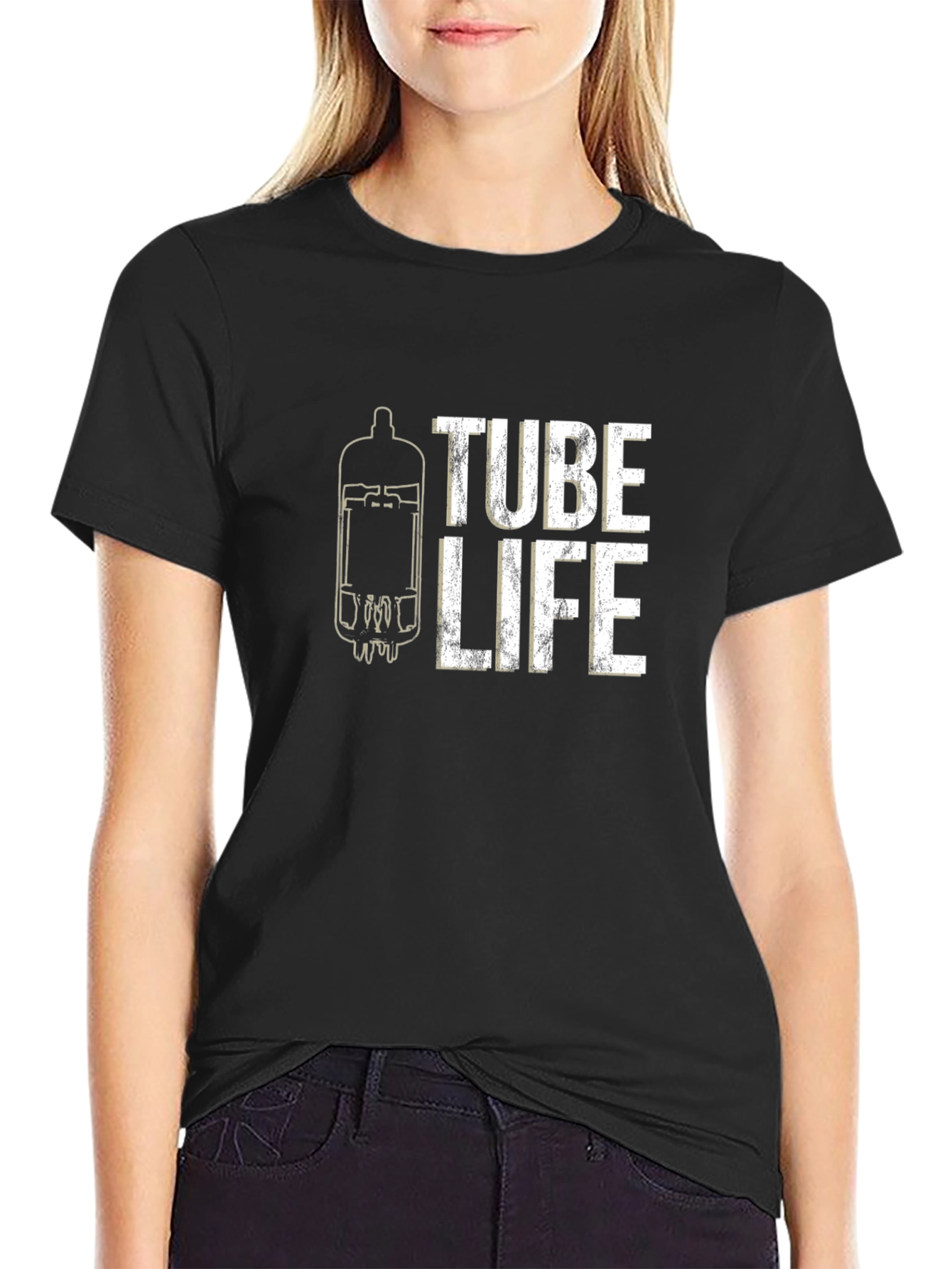 Black Tube Life Graphic T-Shirt - Black view 2
