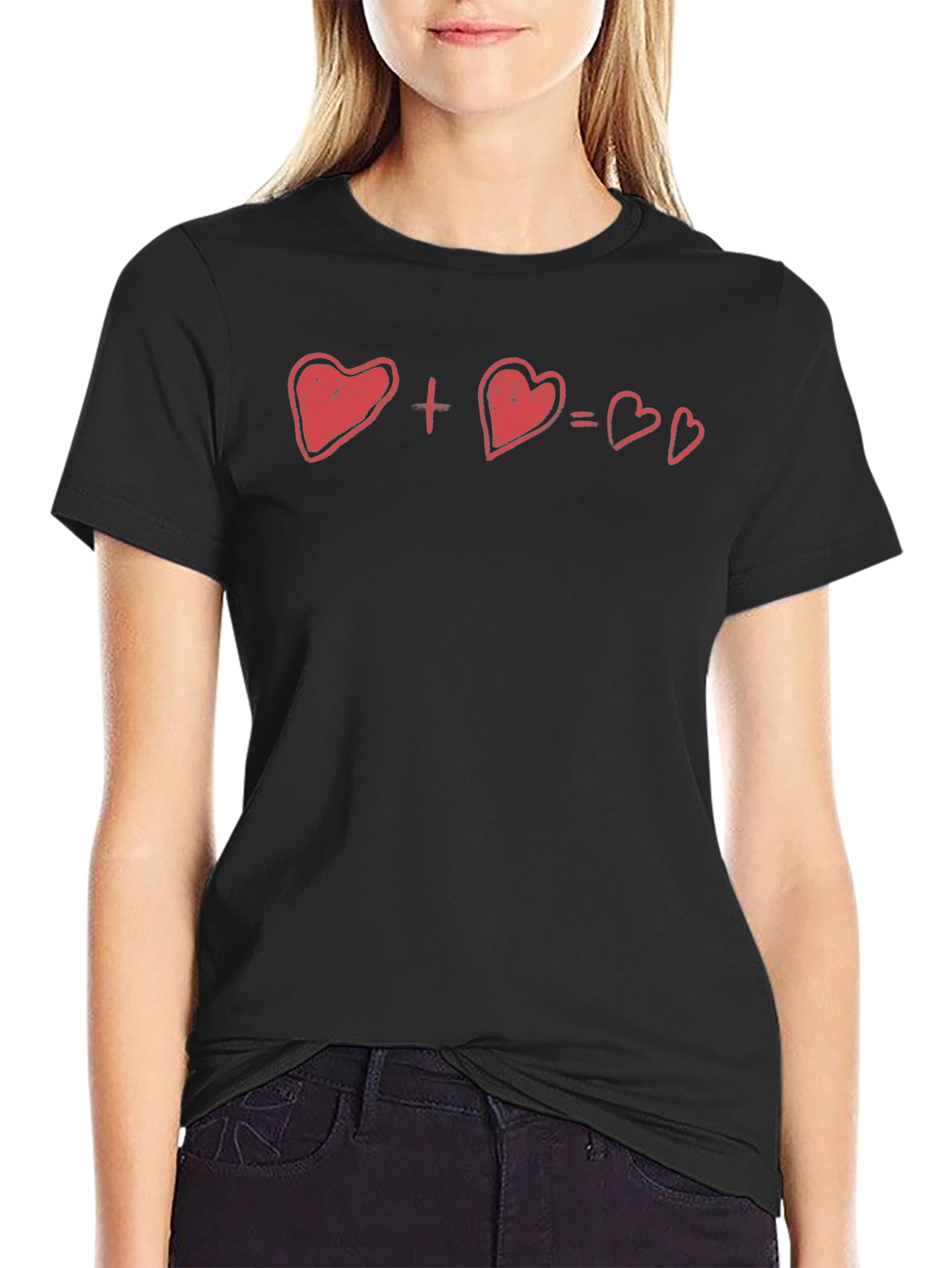 Black Heart Equation Graphic Tee view 2