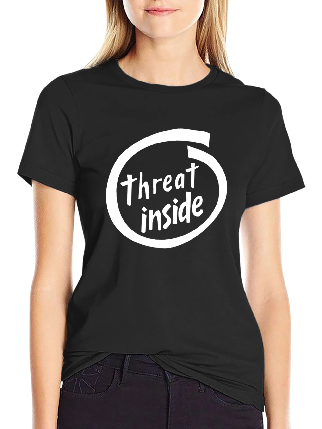 Black Threat Inside Black Graphic Tee view 2